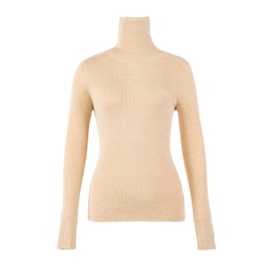 OEM personnalisé nouveau automne hiver mince 100 % laine col roulé pull tricoté pour les femmes