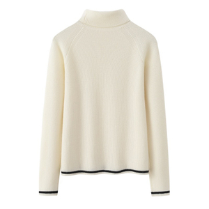 OEM personnalisé nouveau concepteur automne hiver col roulé laine femmes dames pull tricoté hauts pull 