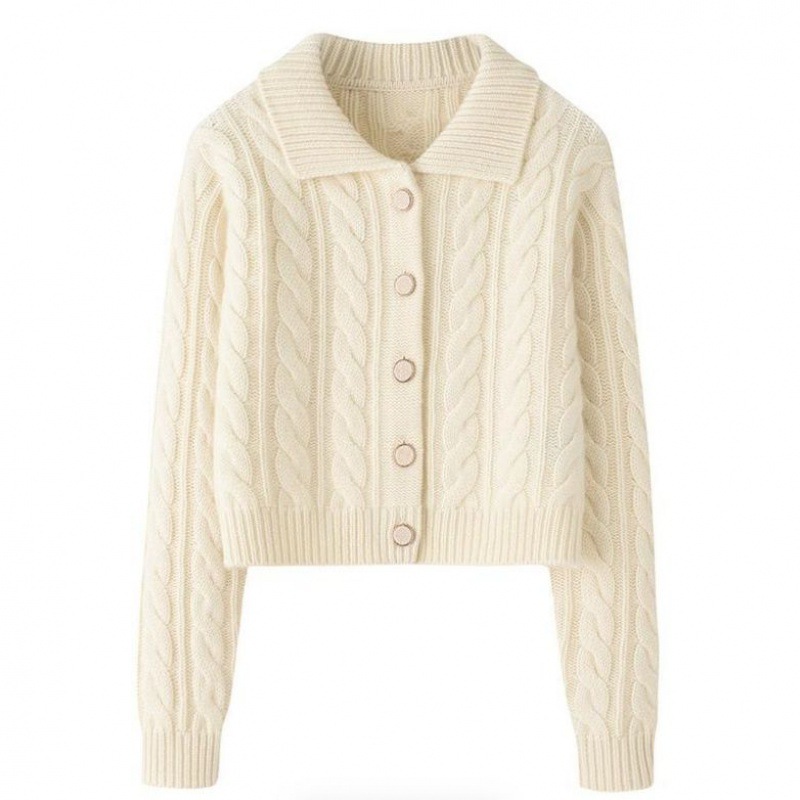 OEM personnalisé automne hiver dames 100 % cachemire court pull tricoté manteau cardigan pour les femmes