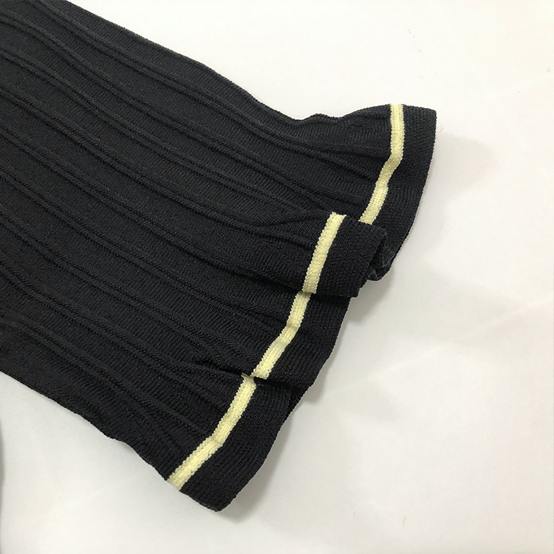 Robe pull en tricot plissée à manches courtes pour femmes, personnalisé en usine OEM, printemps été