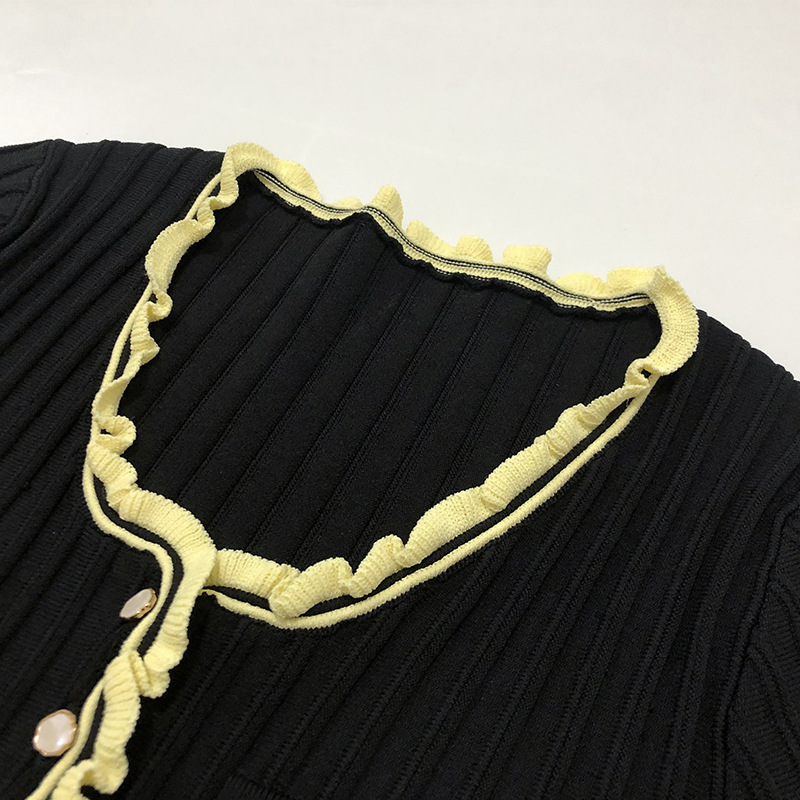 Robe pull en tricot plissée à manches courtes pour femmes, personnalisé en usine OEM, printemps été