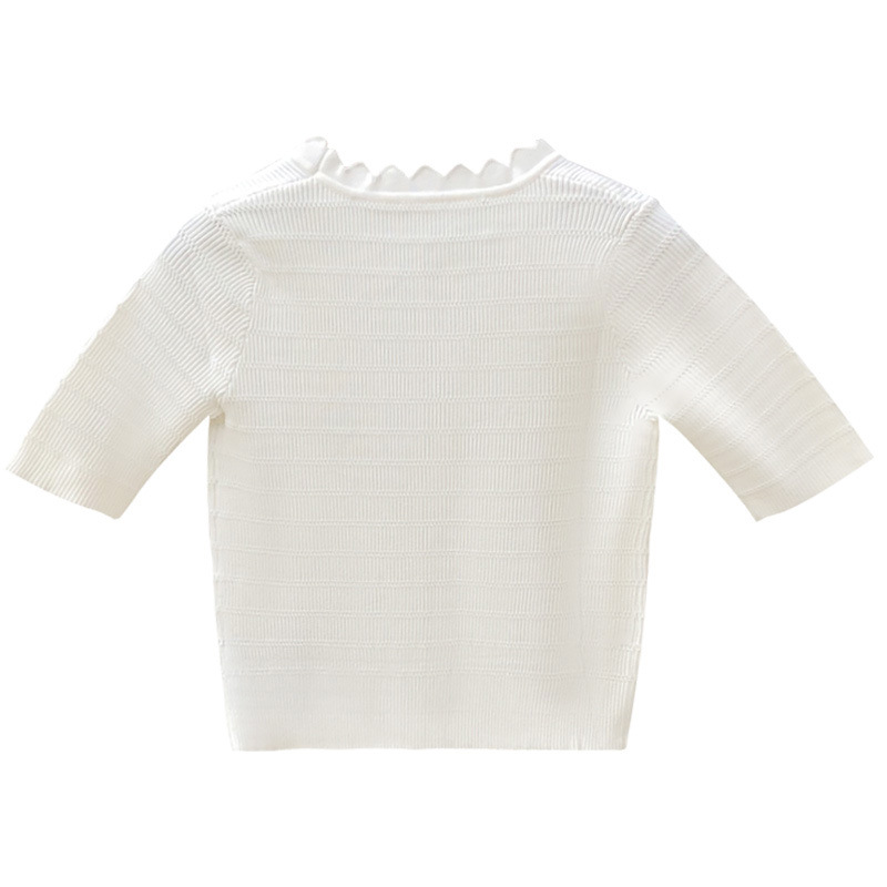 OEM Factory Custom Summer Designer Ladies Knitwear Chemise tricotée Tops Pull Cardigan pour les femmes