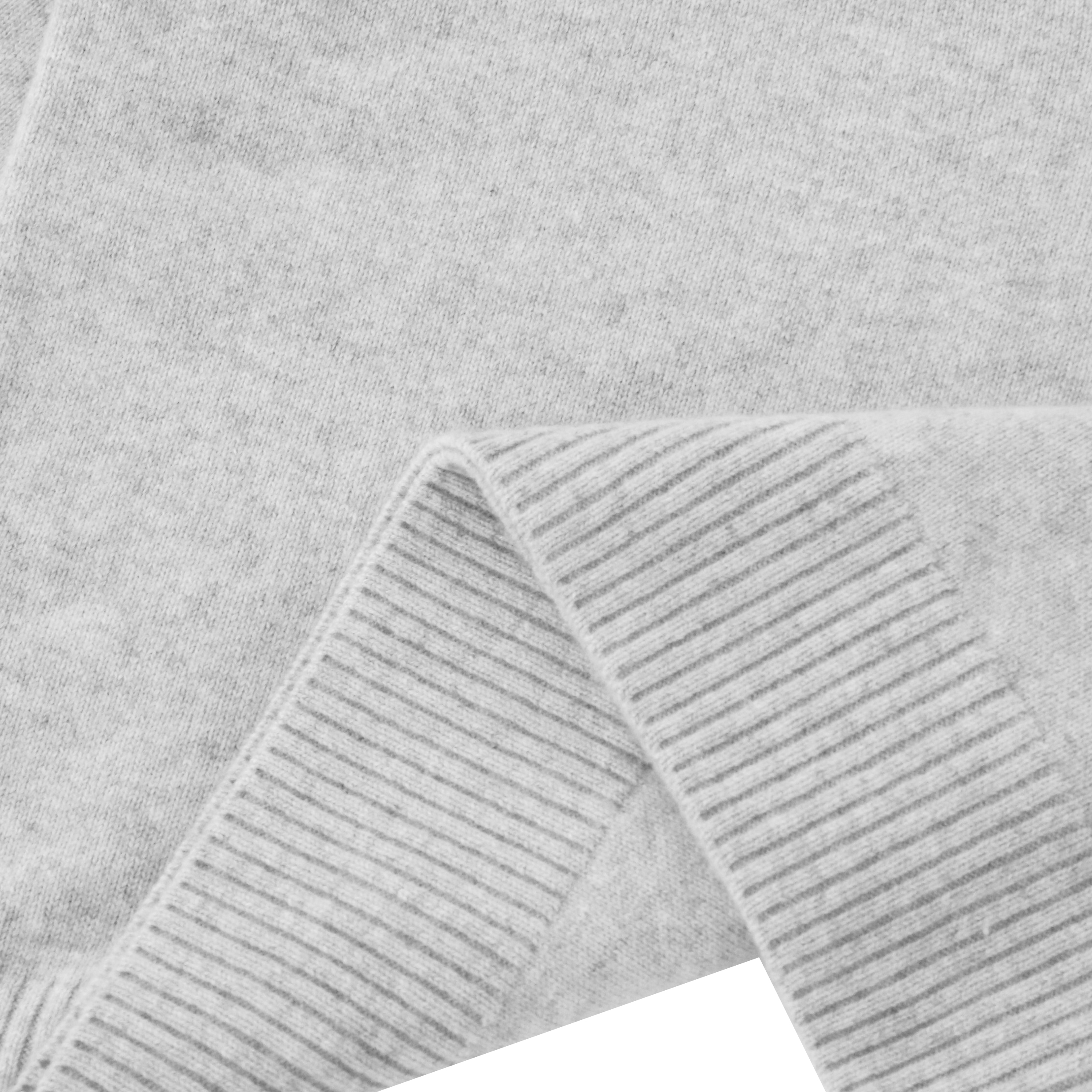 Automne hiver OEM usine personnalisée à manches longues gris 100% cachemire femmes pull pull en tricot