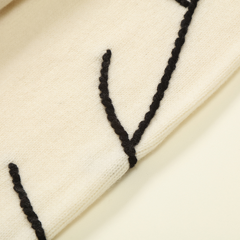 Pull tricoté en cachemire pour femmes, mélange de Crochet personnalisé, col rond, imprimé, vêtements tricotés pour femmes