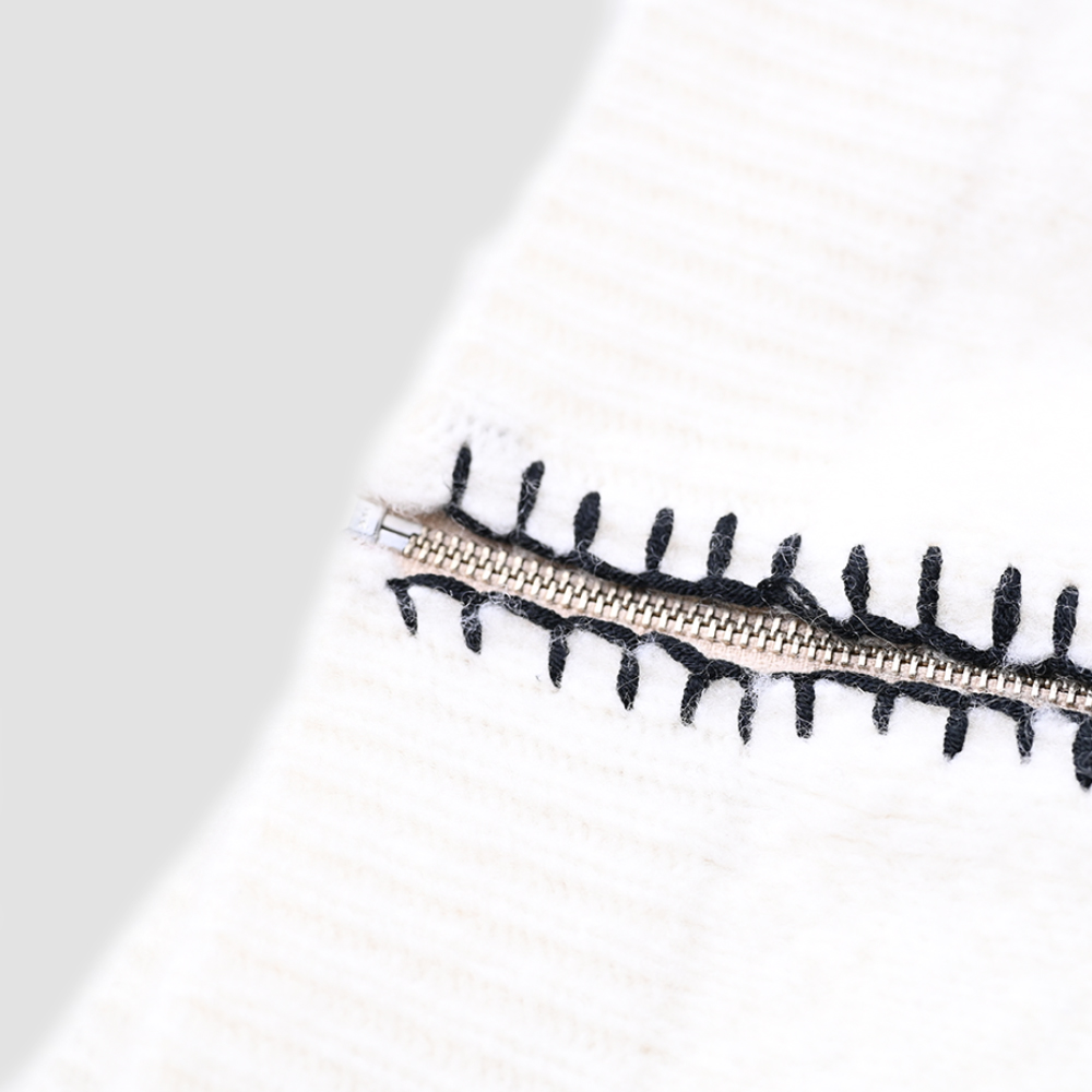 OEM fabrication personnalisé automne tricots tricoté décontracté fermeture éclair col roulé femmes dames pull haut Cardigan pour dames