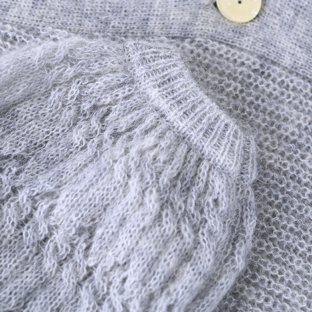 Fabrication OEM personnalisé automne hiver tricots col en v tricoté longues femmes dames pull manteau Cardigan