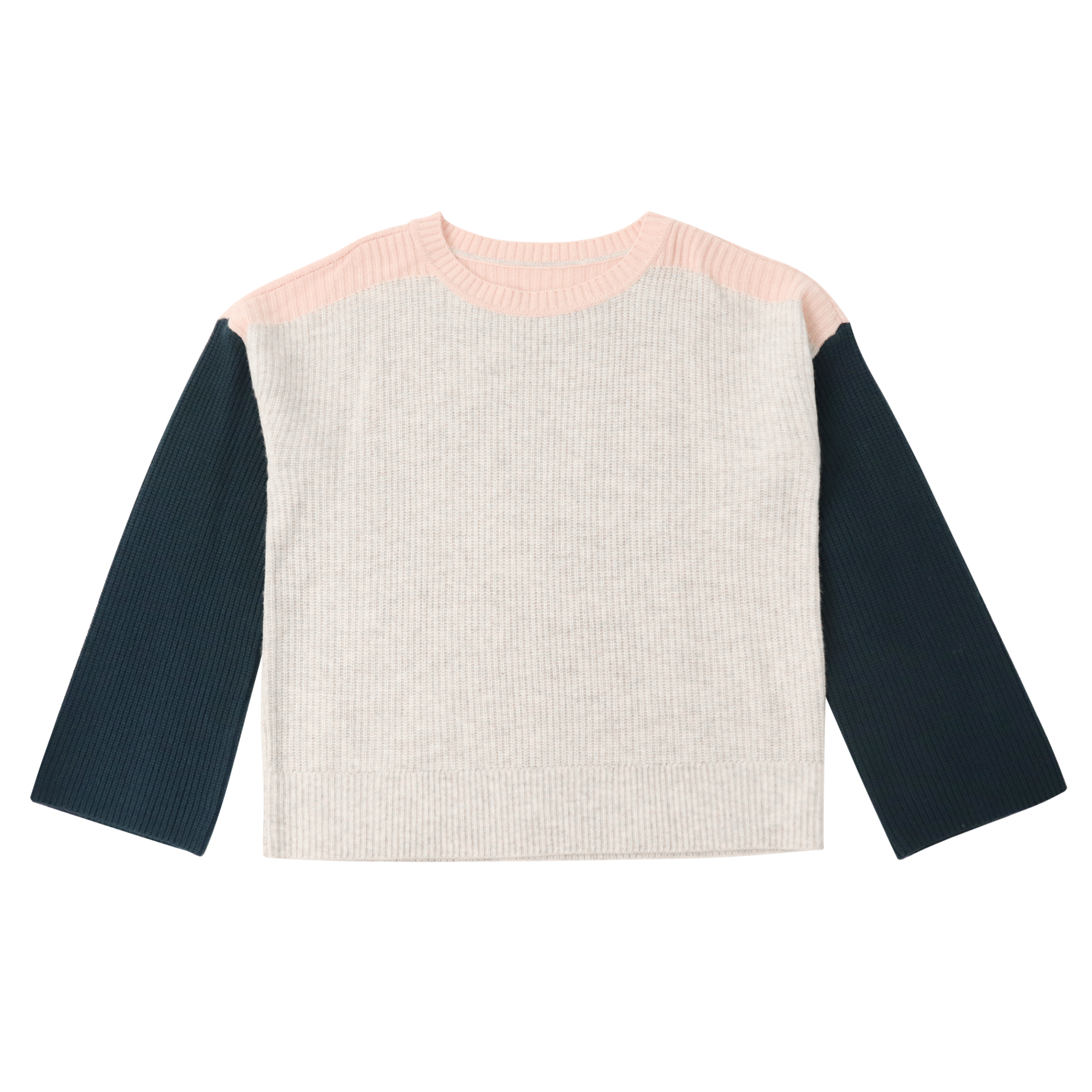 Automne hiver OEM usine personnalisé à manches longues couleur contrastée cachemire femmes pull pull en tricot