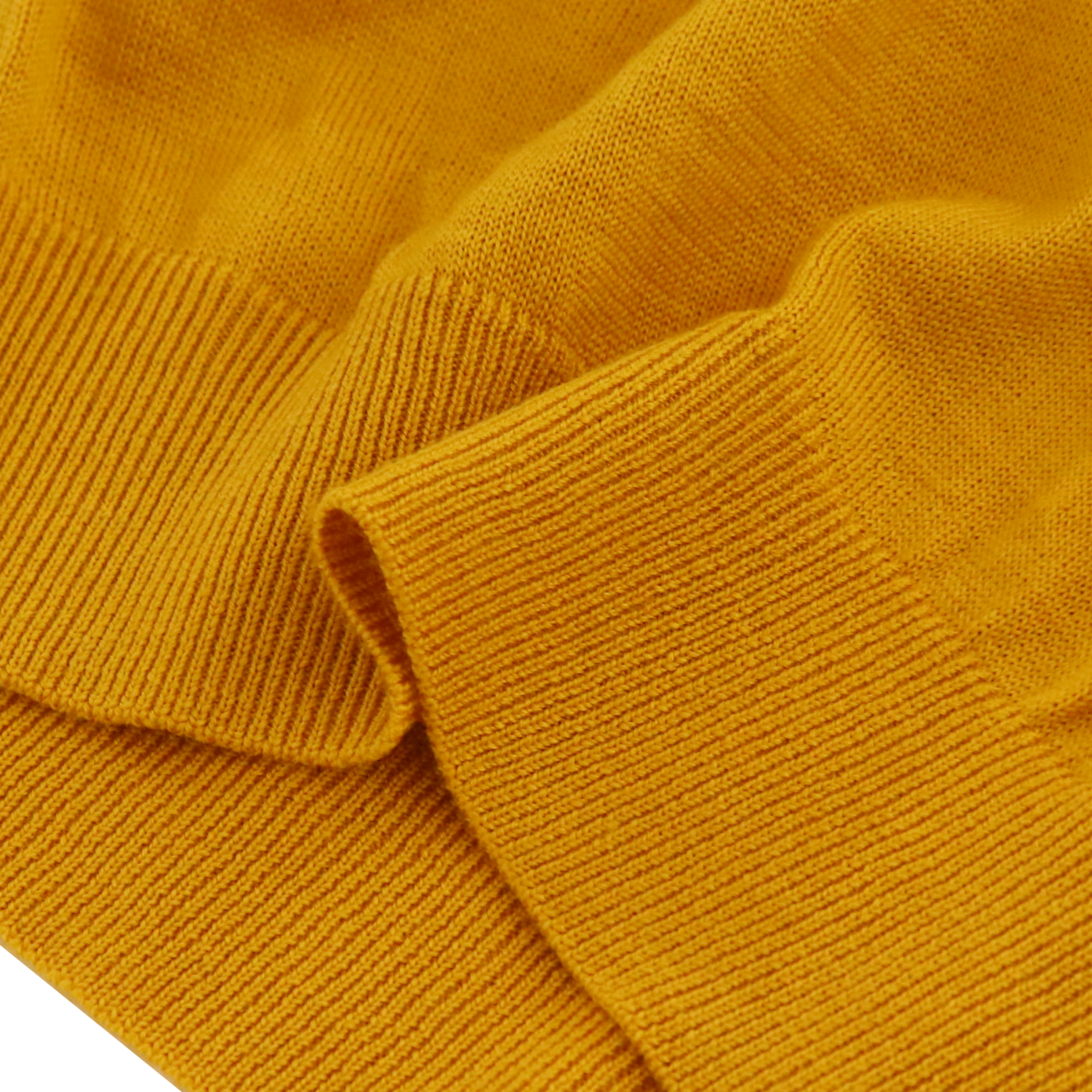 Automne Hiver Fabricant OEM Custom Long Sleeve 100% Wool Yellow Women Pullover Knit Sweater