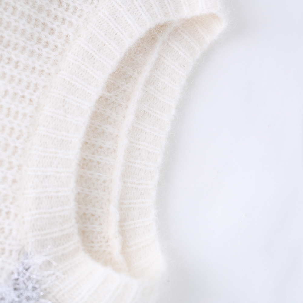 OEM Custom Women's Automn Winter Winterwear Soft Long Long Sleeve beige Tripped Pullover Pullat