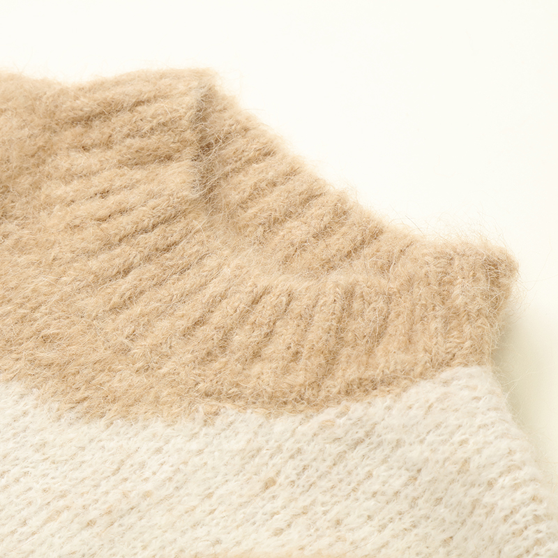 Automne Hiver OEM Factory Custom Wool Long Sleeve Women Pull Knit Jacquard Pull 