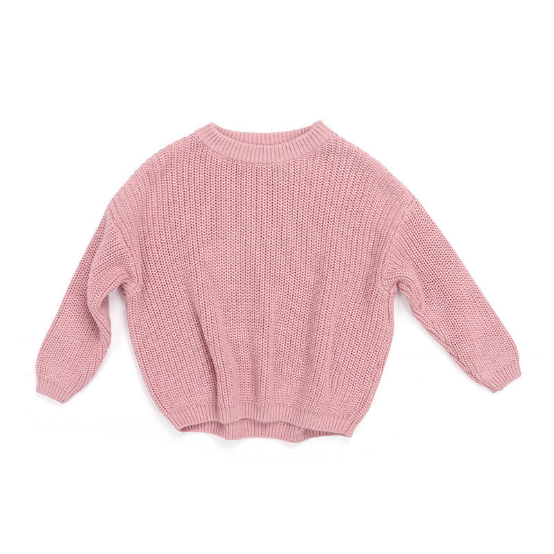 OEM coton personnalisé tricoté hiver Crewneck tricot pull bébé pull pour les enfants