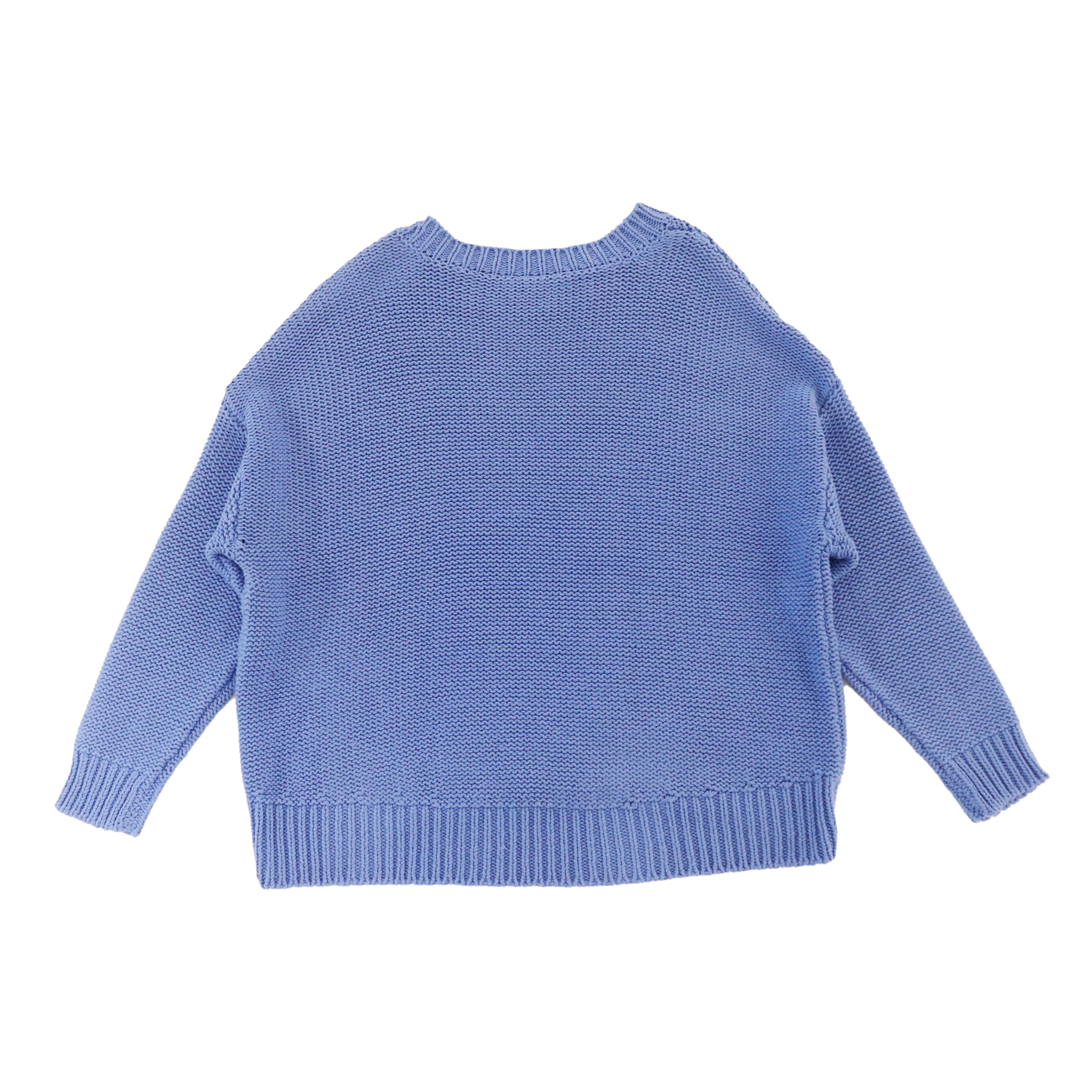 Automne Hiver OEM Factory Custom Blue Long Sleeve Women Pullover Knit Sweater