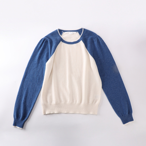Automne hiver OEM usine couleur personnalisée correspondant à manches longues col rond femmes dames pull pull en tricot