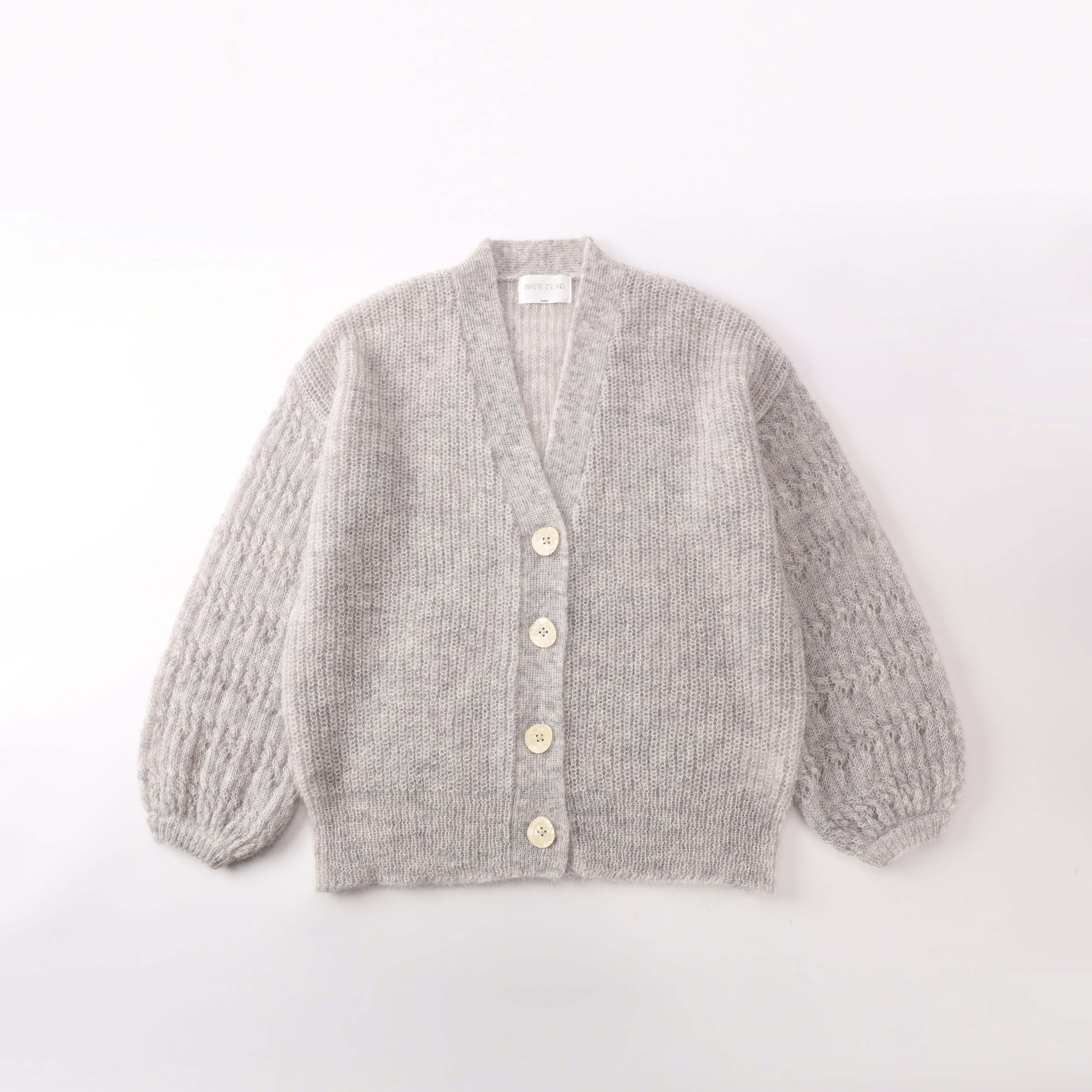 Hiver OEM personnalisé gris à manches longues col en V femmes laine douce haut en tricot pull Cardigan pour dames