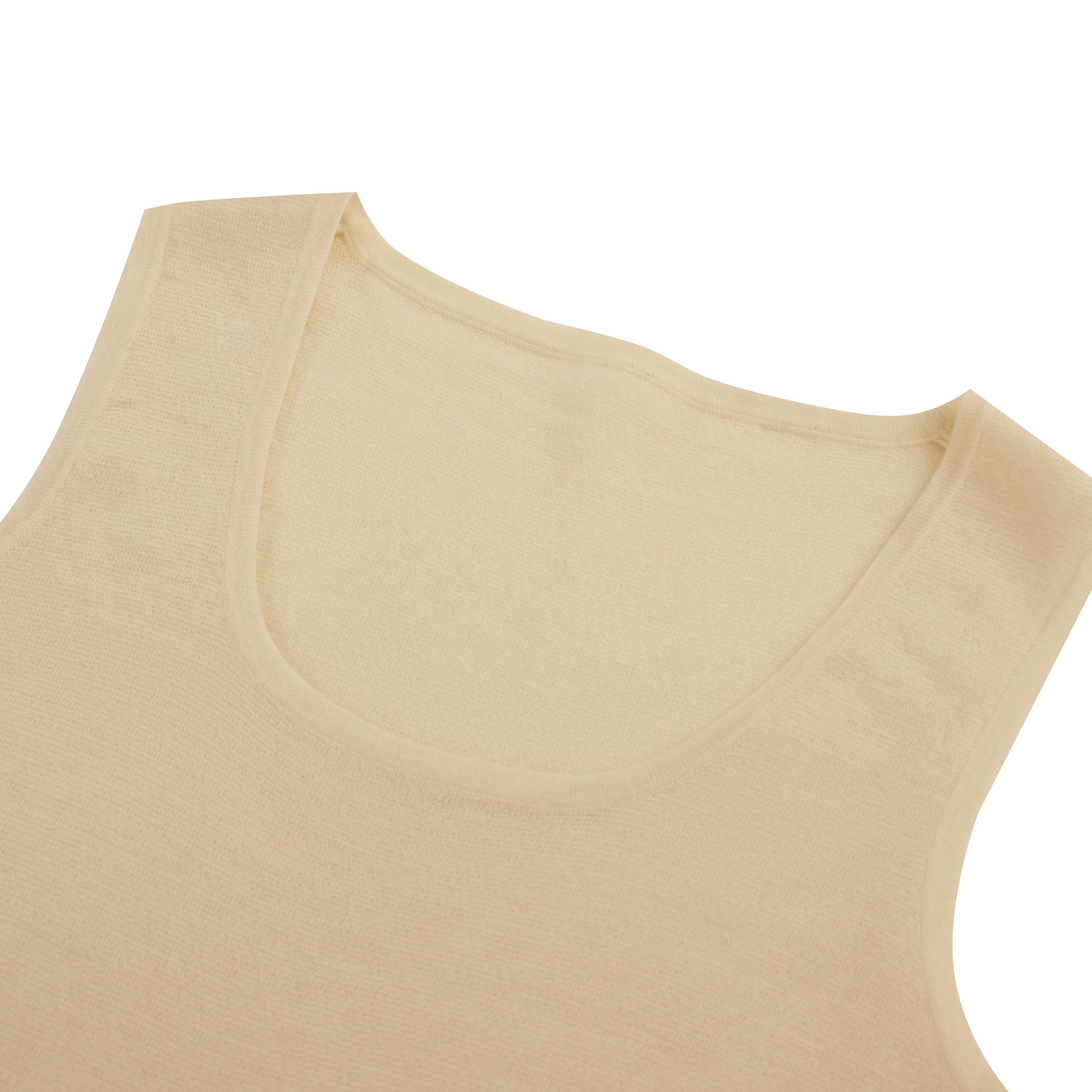 OEM Factory Custom Women O-Neck Pull sans manches en tricot blanc Gilet 