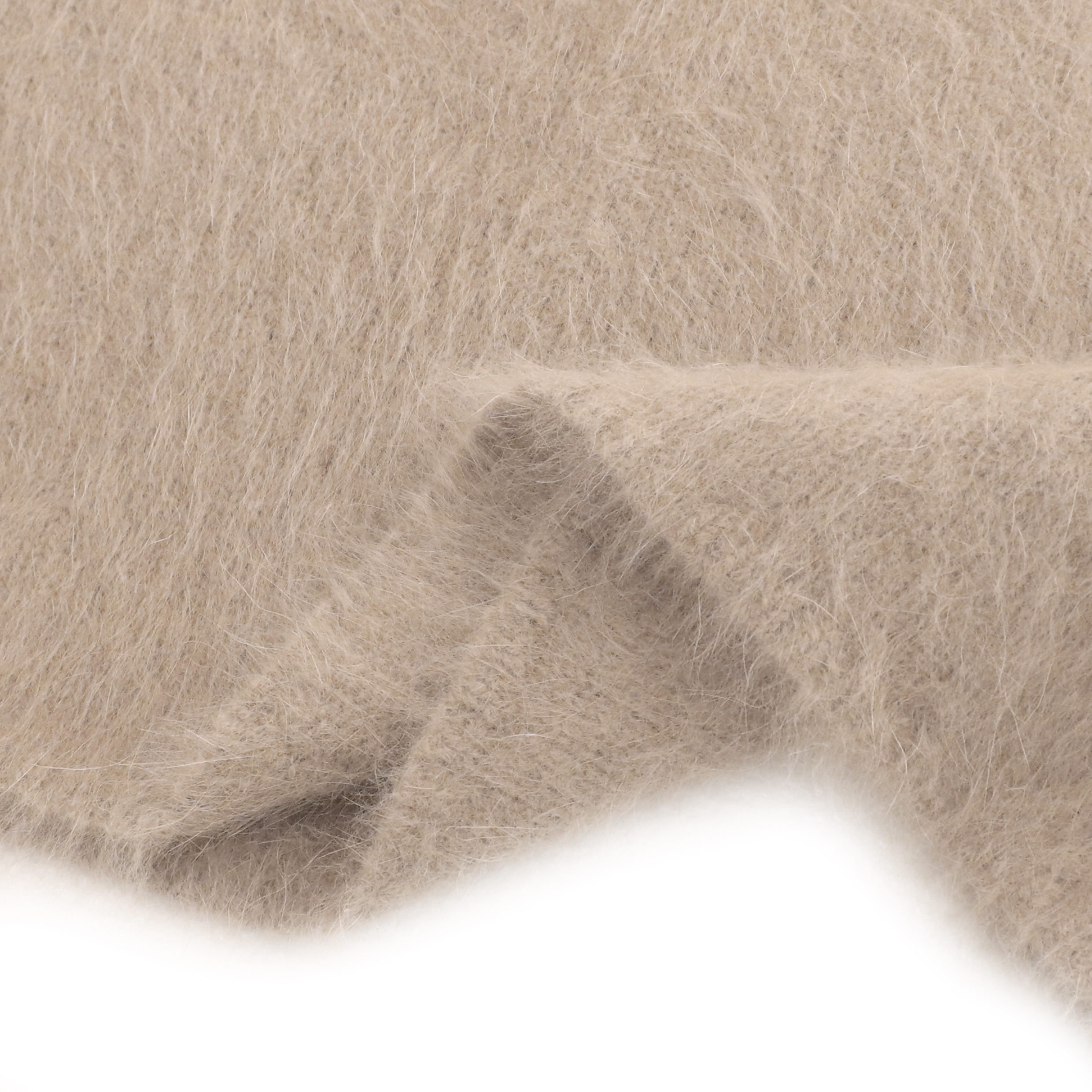 Automne hiver OEM usine personnalisé laine à manches longues col en V beige femmes pull pull en tricot