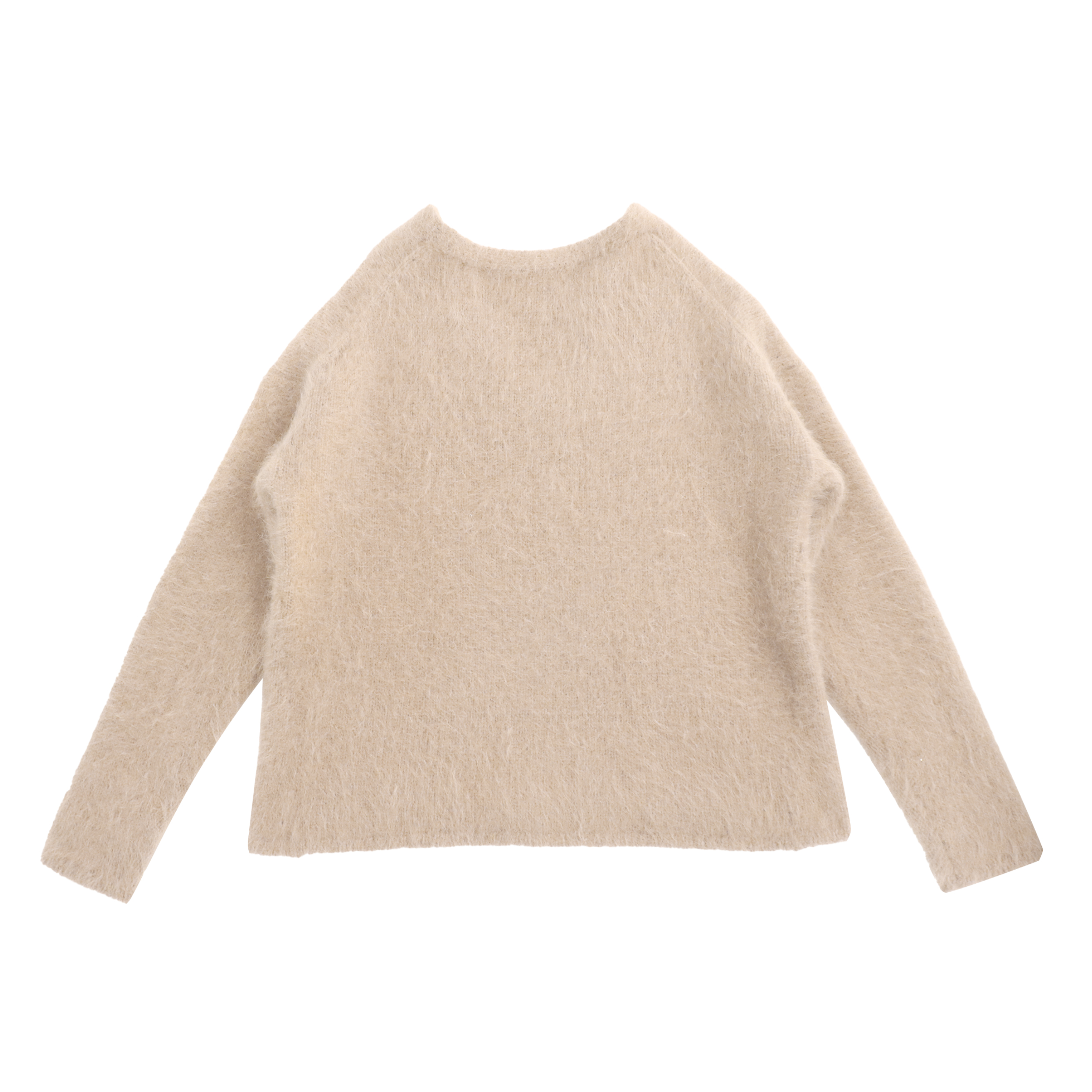 Automne hiver OEM usine personnalisé laine à manches longues col en V beige femmes pull pull en tricot