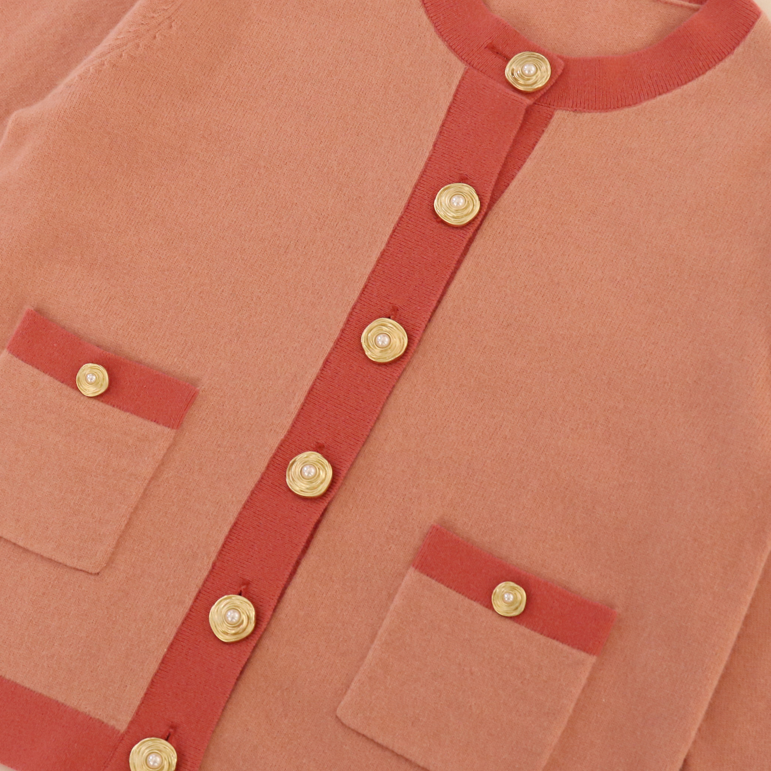 OEM personnalisé hiver chandail à manches longues cardigan haut jupe deux pièces femmes tricot ensemble