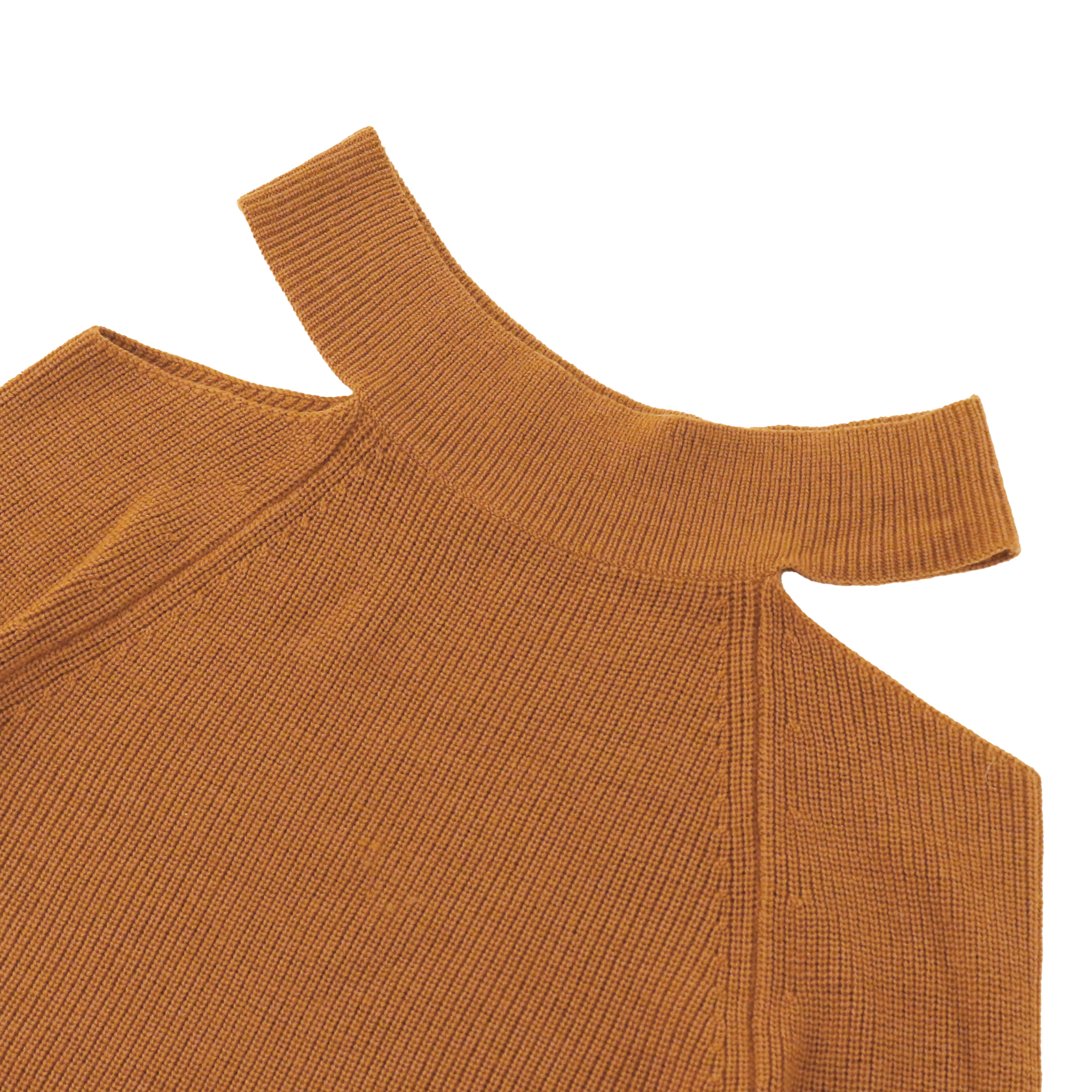 Automne hiver OEM fabricant personnalisé à manches longues col rond kaki femmes irrégulières pull pull en tricot