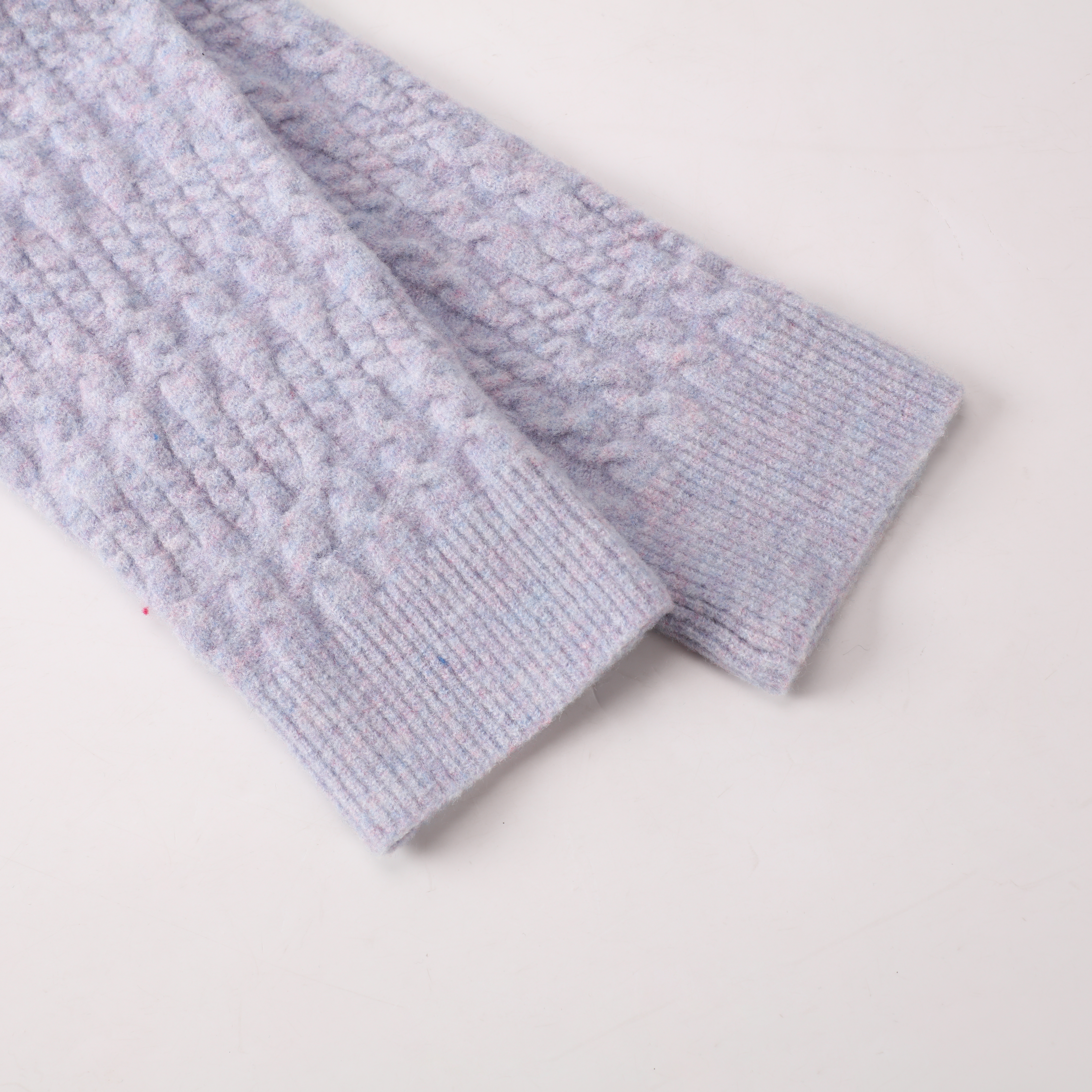 Automne hiver OEM personnalisé violet clair à manches longues chaud femmes dames pull pull en tricot