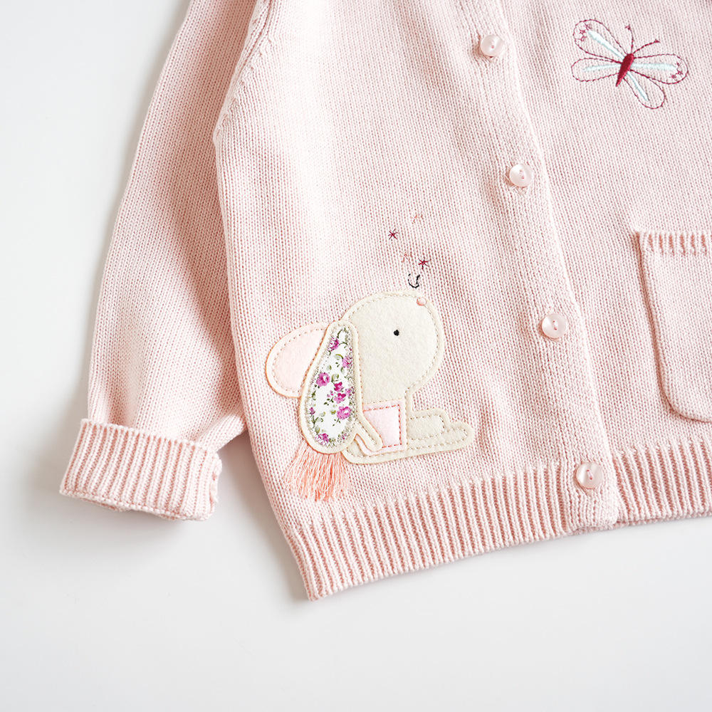 Cardigan tricoté à manches longues pour fille, manteau d'hiver à boutons, personnalisé OEM, pull pour enfants de 2 à 7 ans
