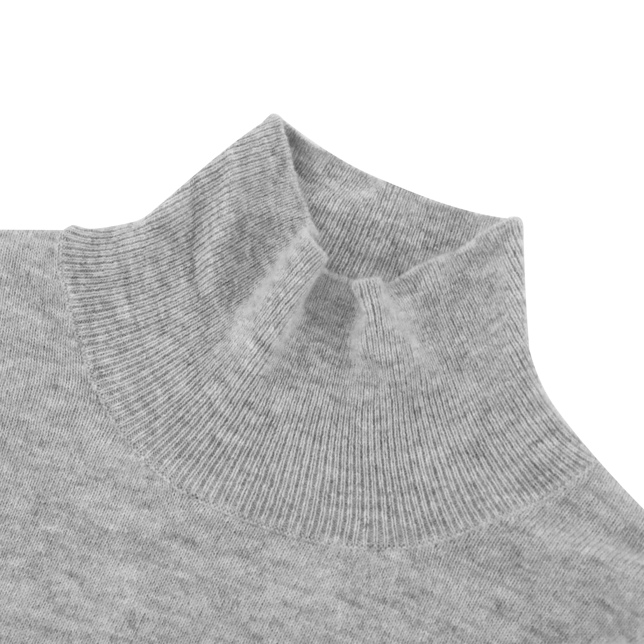 Automne Hiver OEM Usine Personnalisé Gris Cachemire À Manches Longues Femmes Pull Top Chandail En Tricot