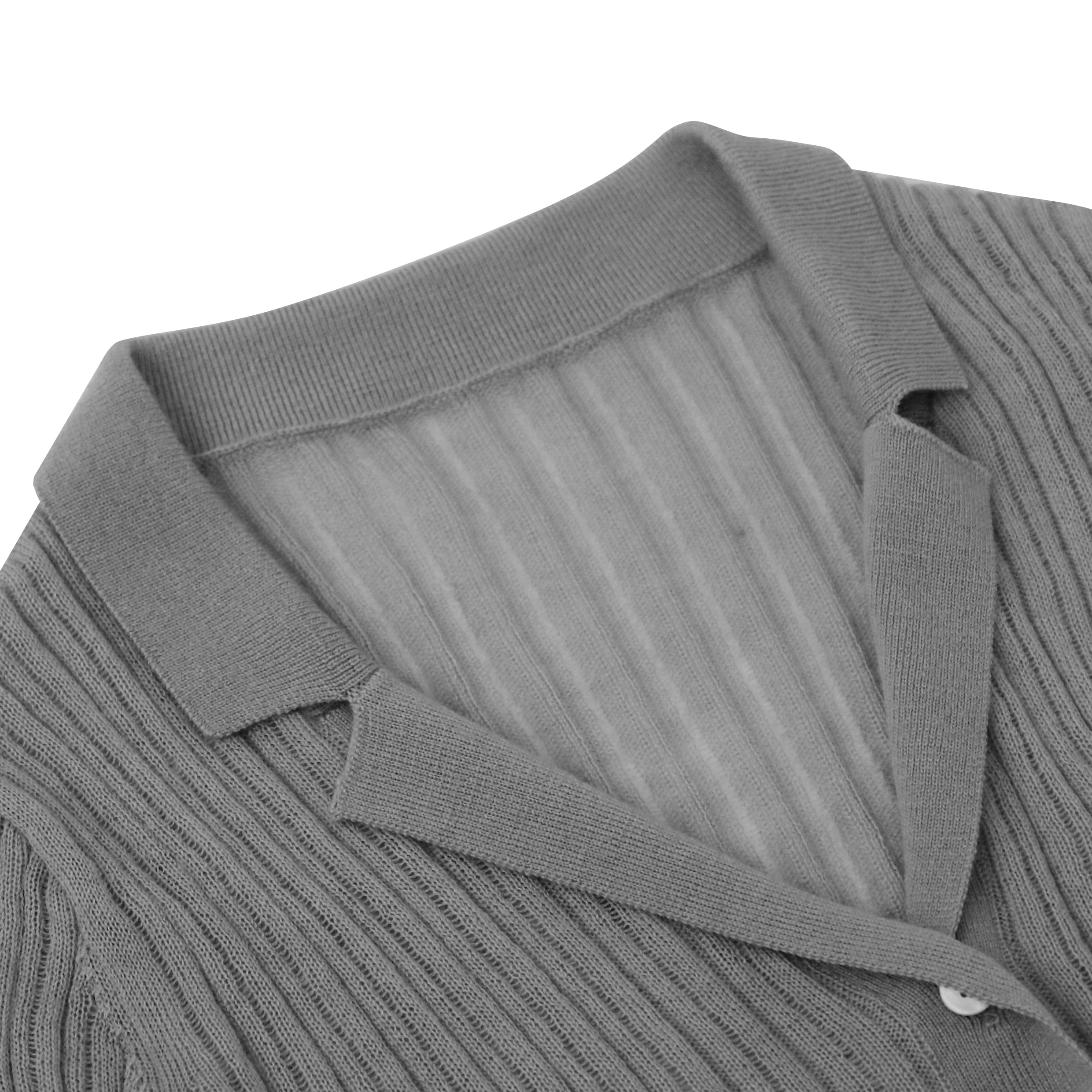 Cardigan de chandail en tricot pour femmes à manches longues gris personnalisé OEM de haute qualité