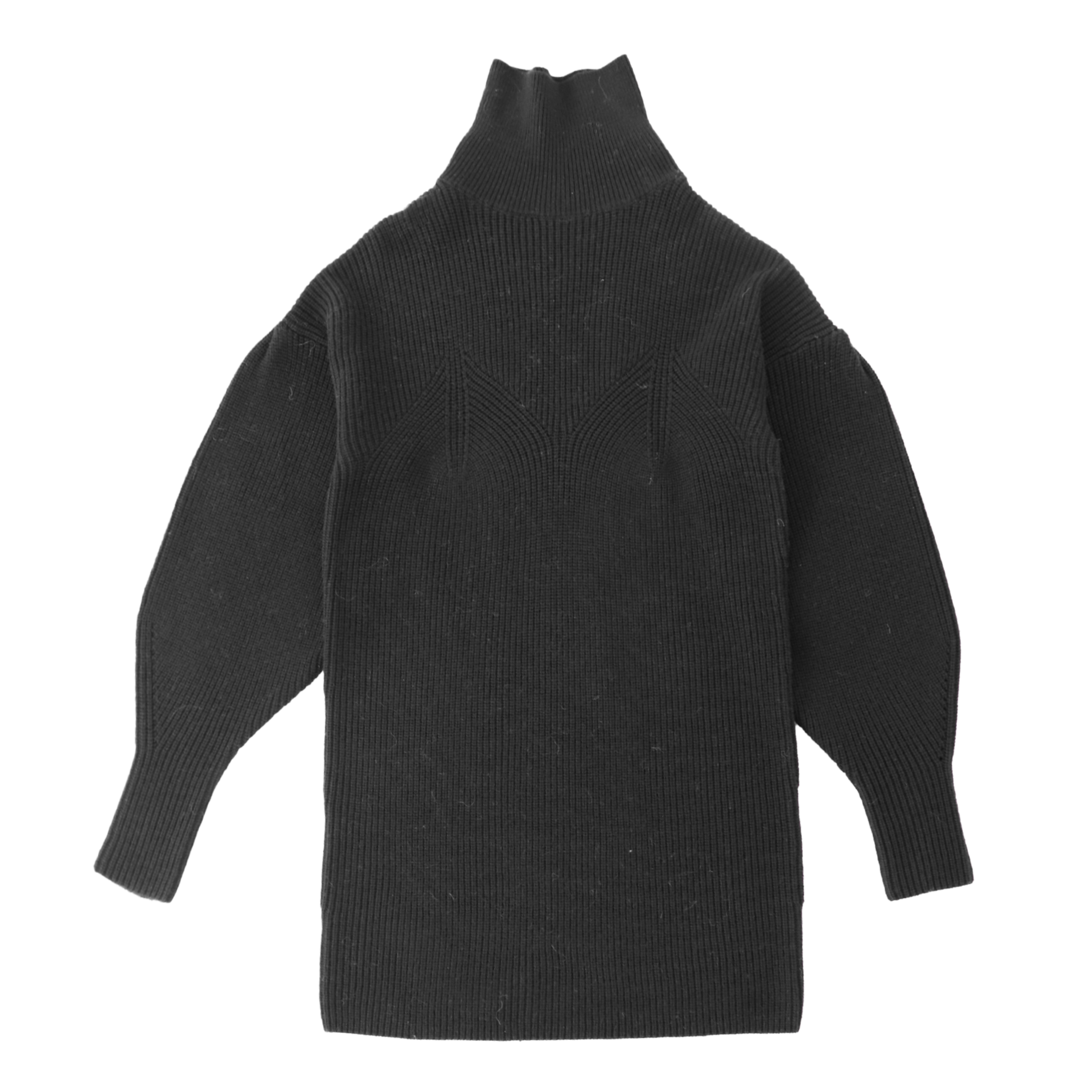 L'hiver OEM usine personnalisée 100 % coton à manches longues col roulé noir femmes pull pull en tricot