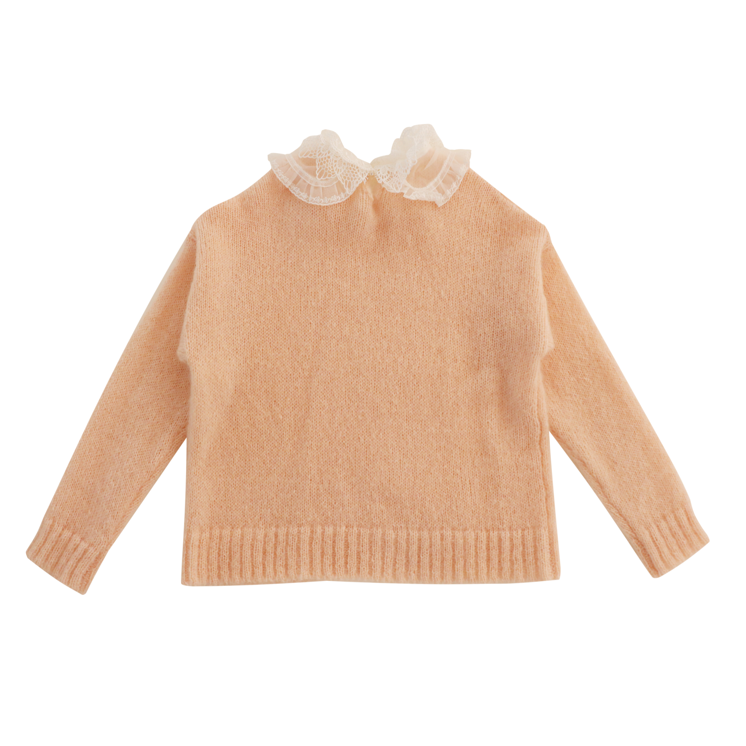 Automne hiver OEM usine personnalisé à manches longues col de poupée rose femmes pull pull en tricot