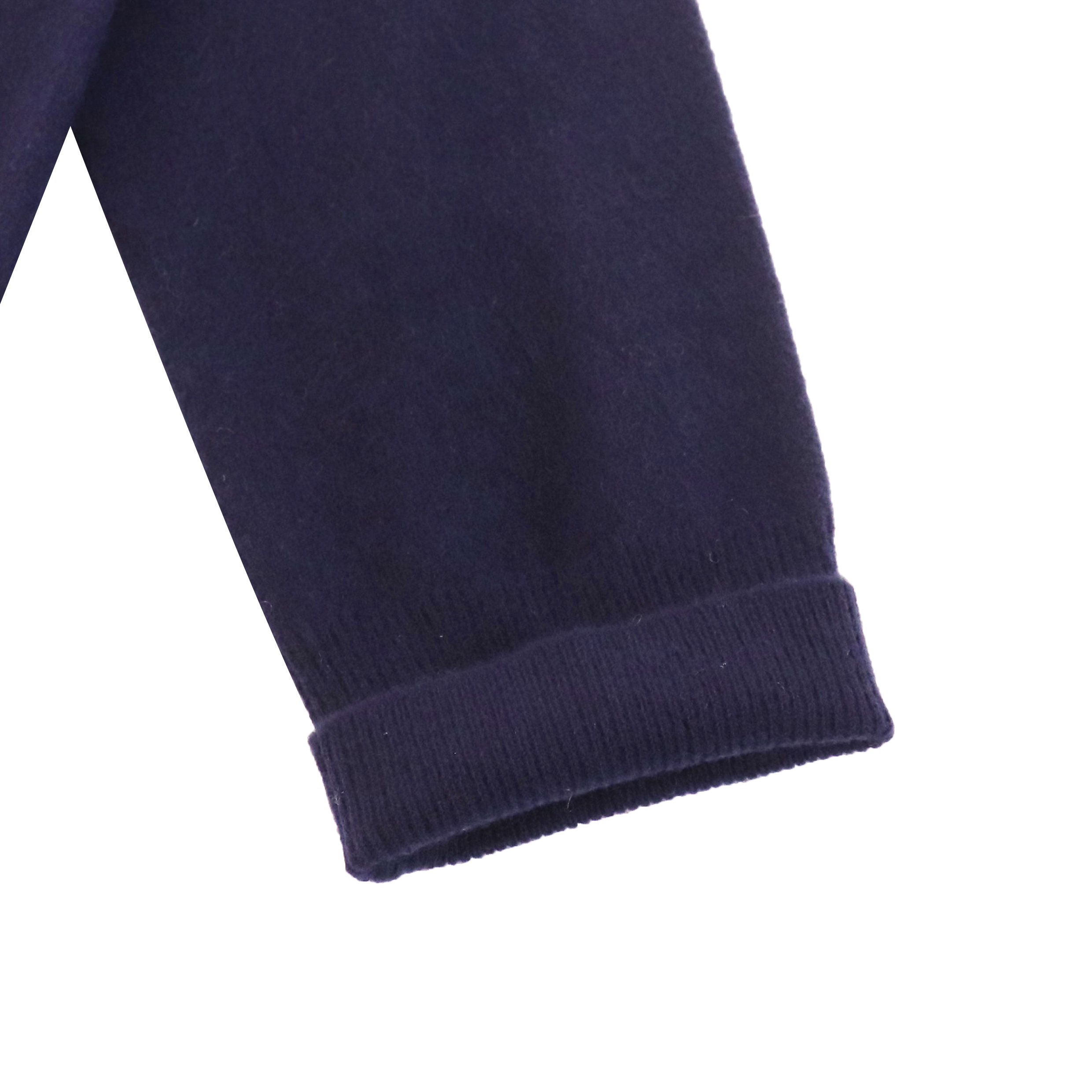 Automne Hiver OEM Usine Custom Navy Crewneck Button Long Sleeve Women Pull Pull en tricot