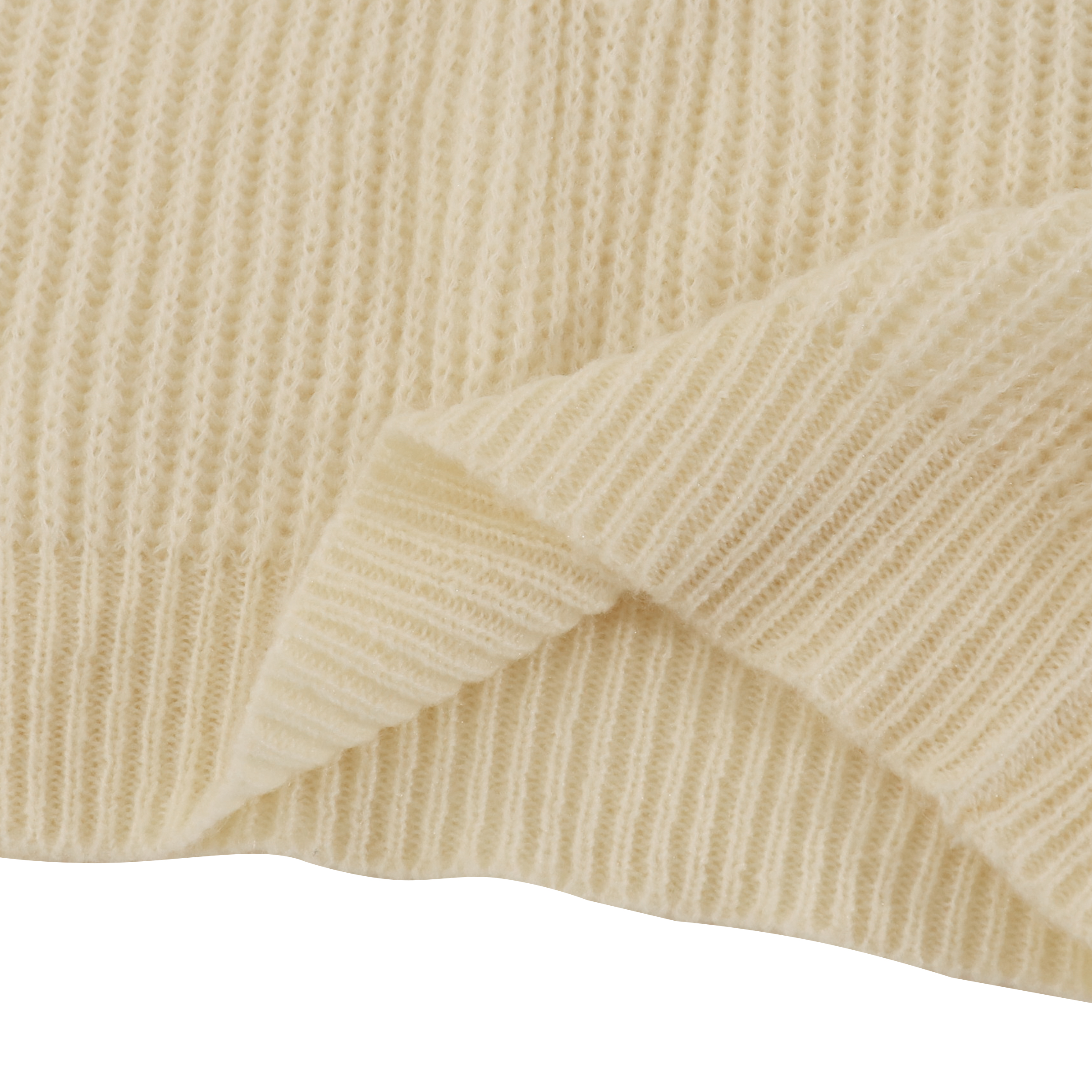 L'usine d'OEM d'hiver blanc personnalisé à manches longues femmes Mesdames pull pull en tricot