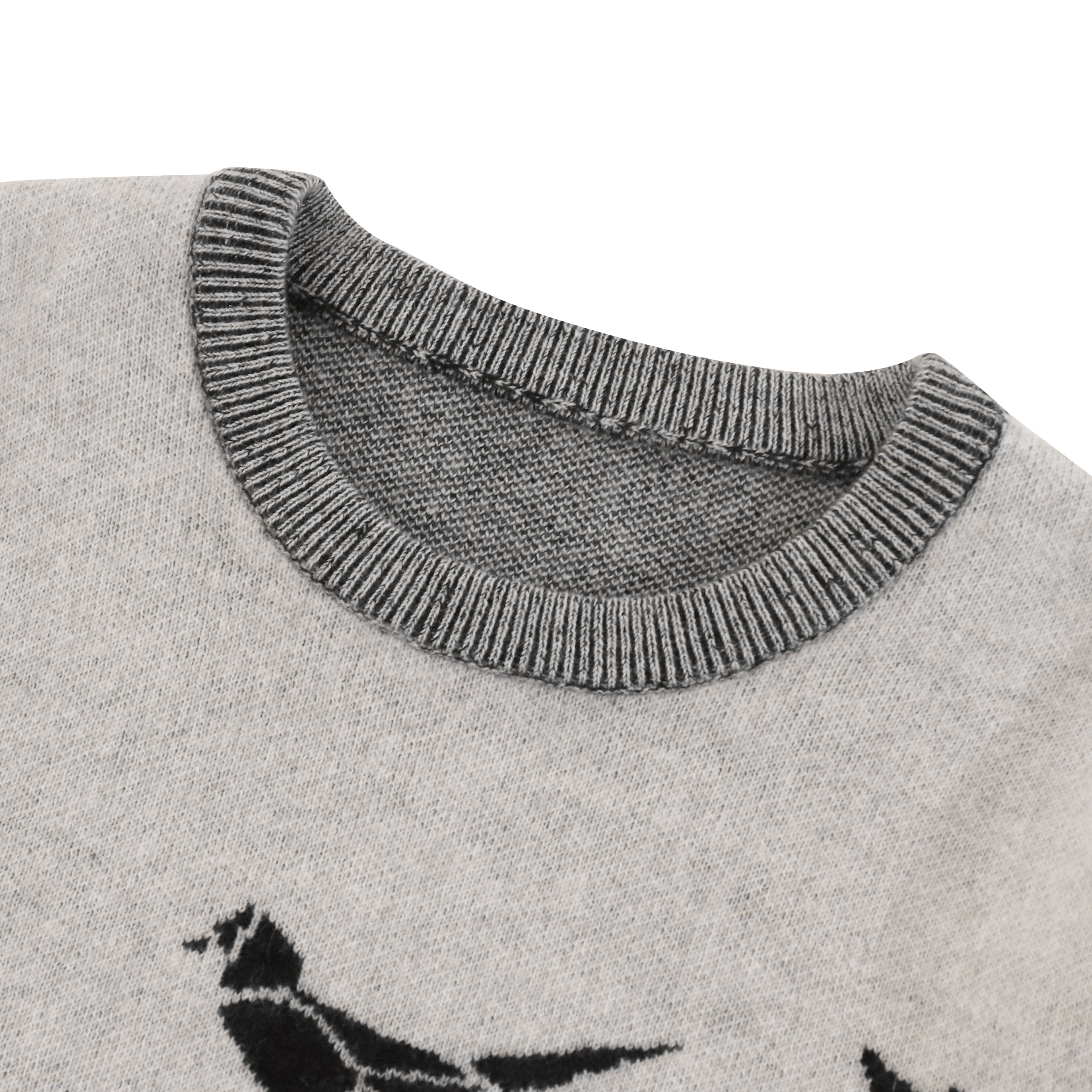 Automne hiver fabricant OEM personnalisé impression à manches longues couleurs contrastées femmes pull pull en tricot