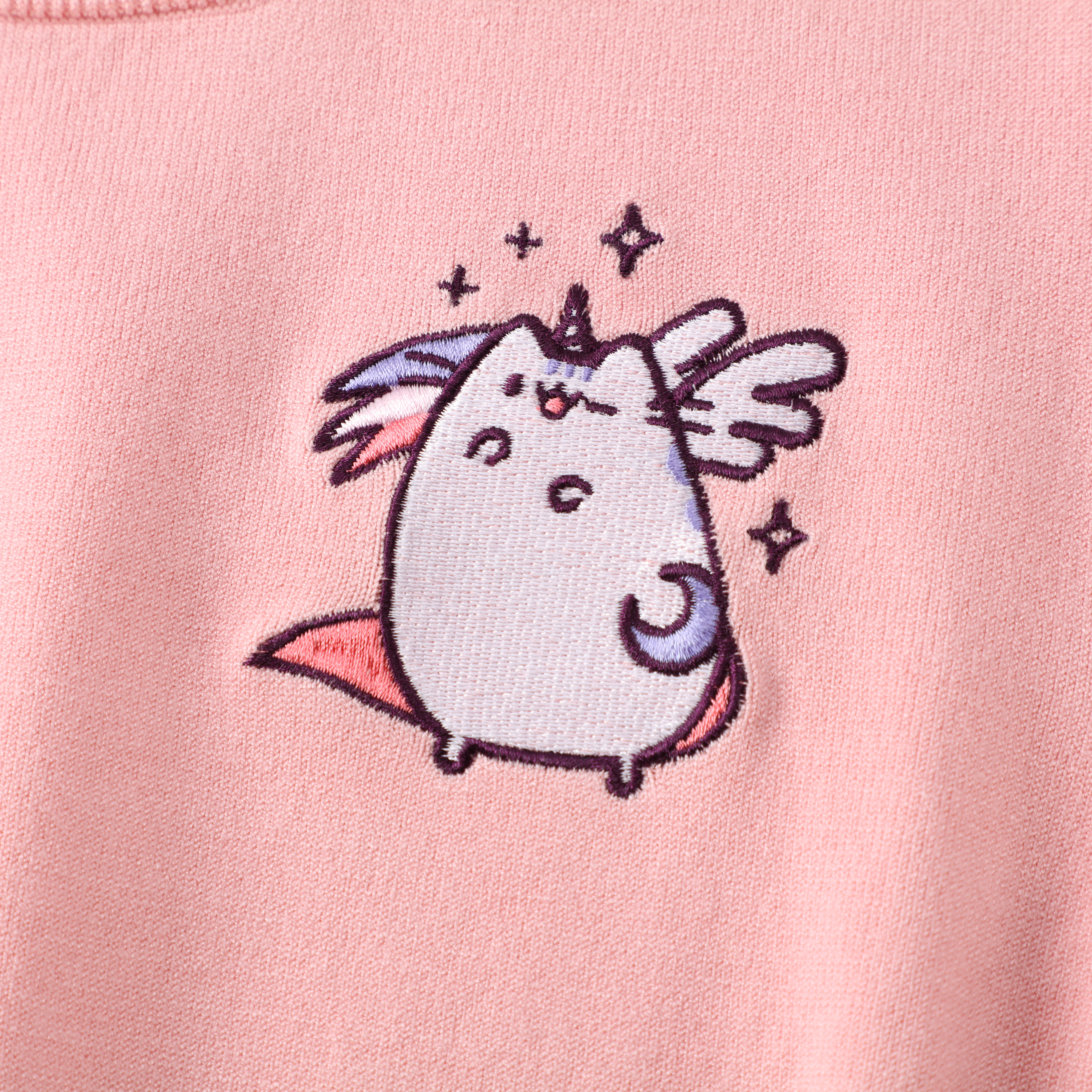 Printemps automne OEM personnalisé rose à manches courtes O-cou imprimé femmes dames pull pull en tricot