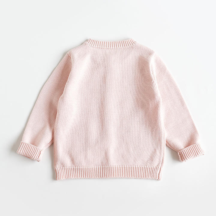 Cardigan tricoté à manches longues pour fille, manteau d'hiver à boutons, personnalisé OEM, pull pour enfants de 2 à 7 ans