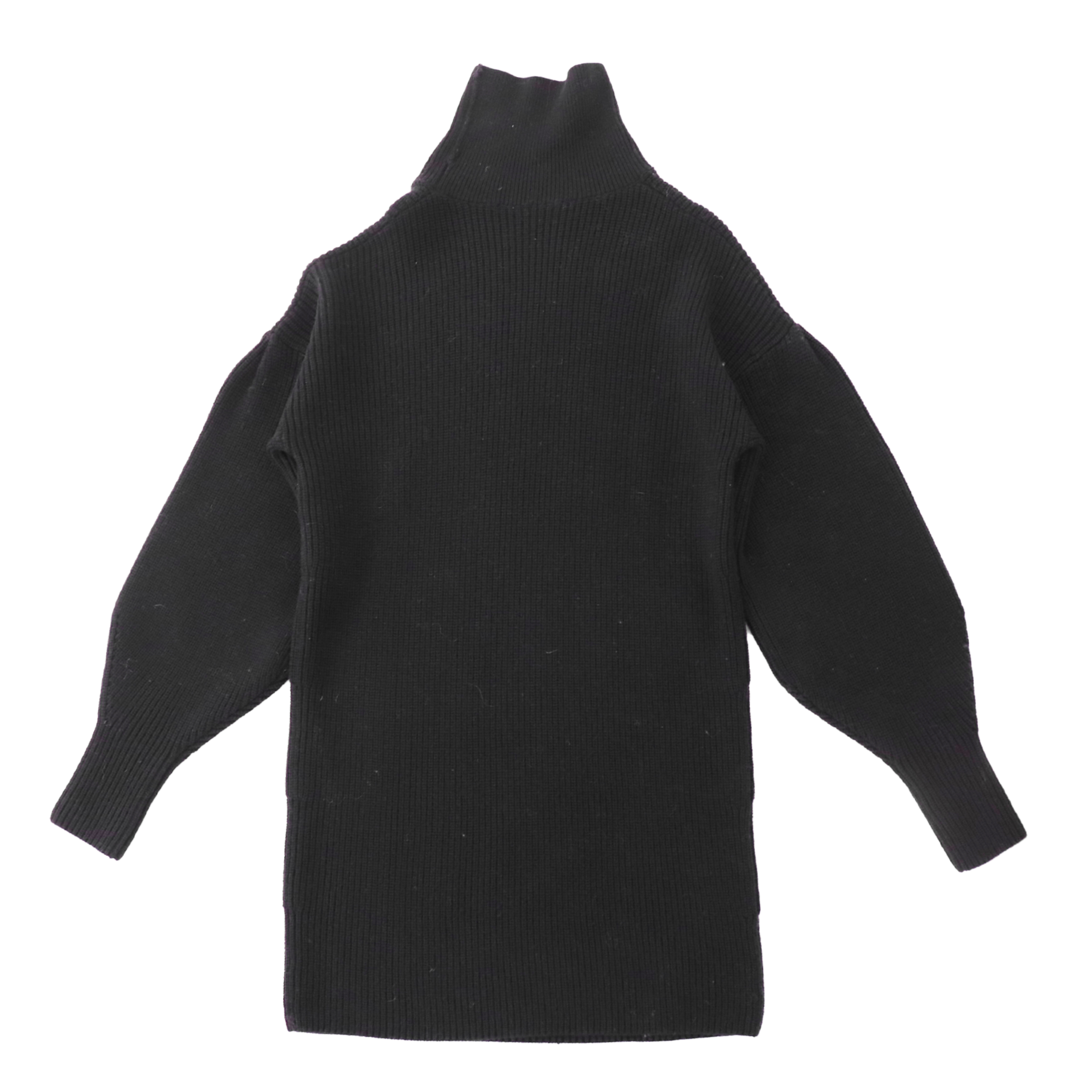 L'hiver OEM usine personnalisée 100 % coton à manches longues col roulé noir femmes pull pull en tricot