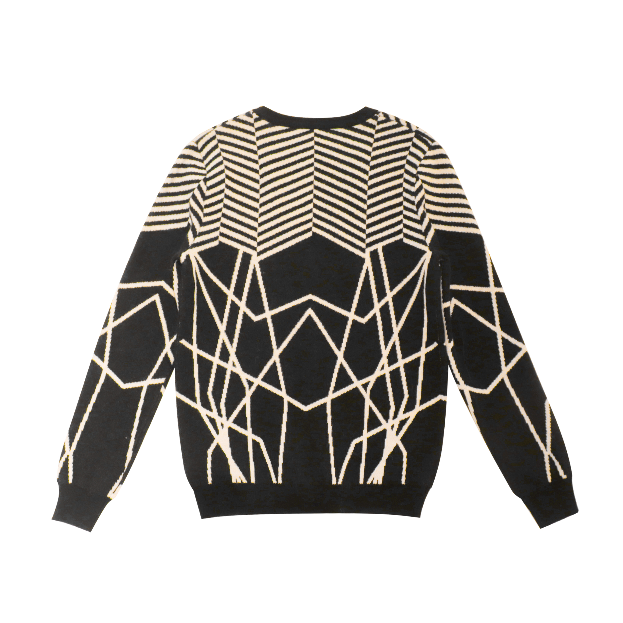 OEM Custom Black Print Long Sleeve Wool Women Ladies Knit Sweater Coat Cardigan