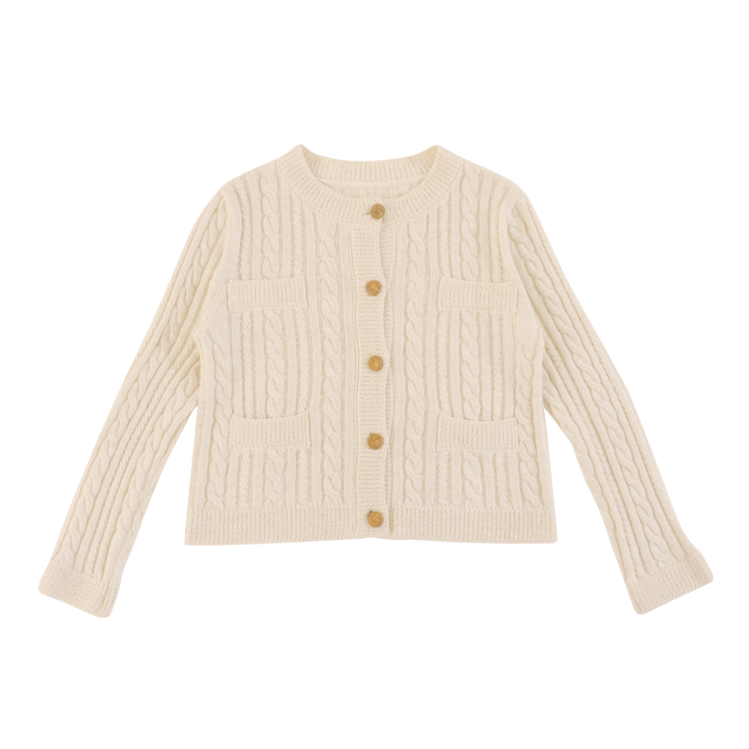 Cardigan de chandail en tricot pour femmes en laine à manches longues de couleur unie d'hiver personnalisé