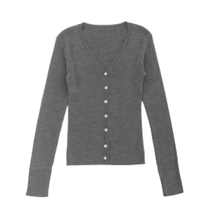 OEM Custom hiver solide à manches longues 100 % laine femmes dames Cardigan pull en tricot