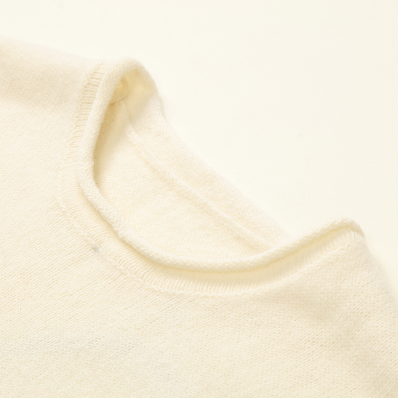 Pull tricoté en cachemire pour femmes, mélange de Crochet personnalisé, col rond, imprimé, vêtements tricotés pour femmes