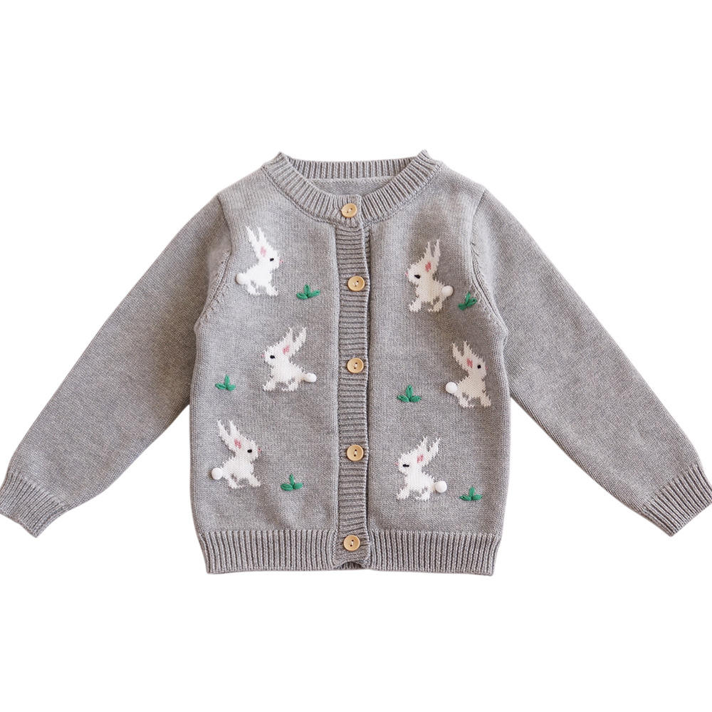 OEM usine personnalisé enfants bébé pull Cardigan tricot printemps manches longues Cardigan pull pour bébé fille