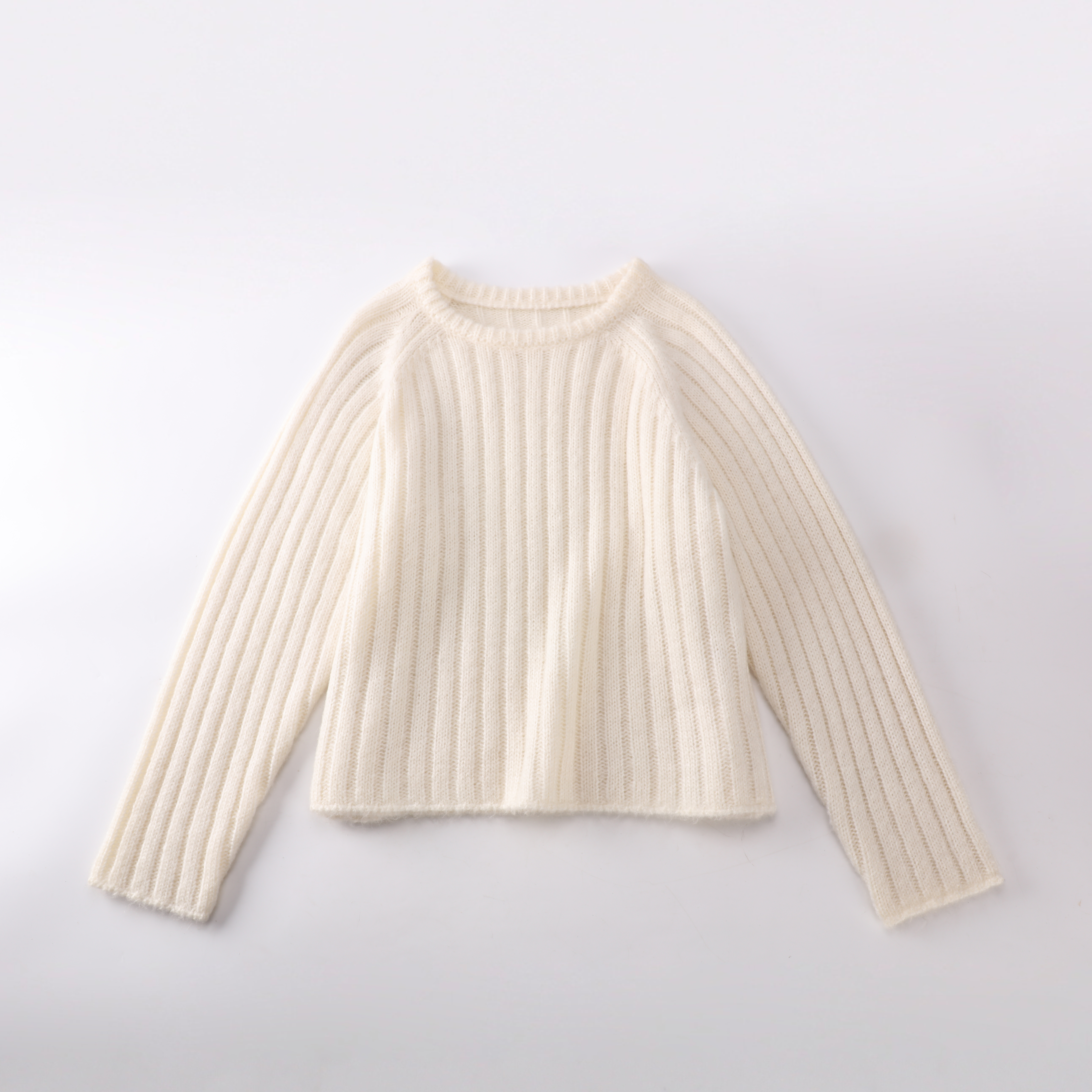 Automne hiver OEM usine personnalisé Beige à manches longues O-cou femmes dames pull pull en tricot