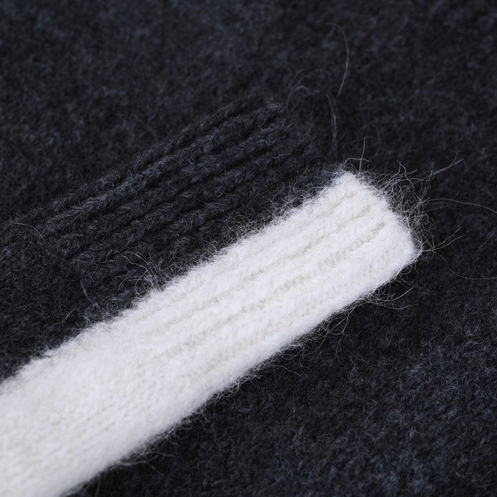 OEM Custom Women's Automn Wincm Winter Long manche de couleur Blocking Tri Treed Pullover Pullat