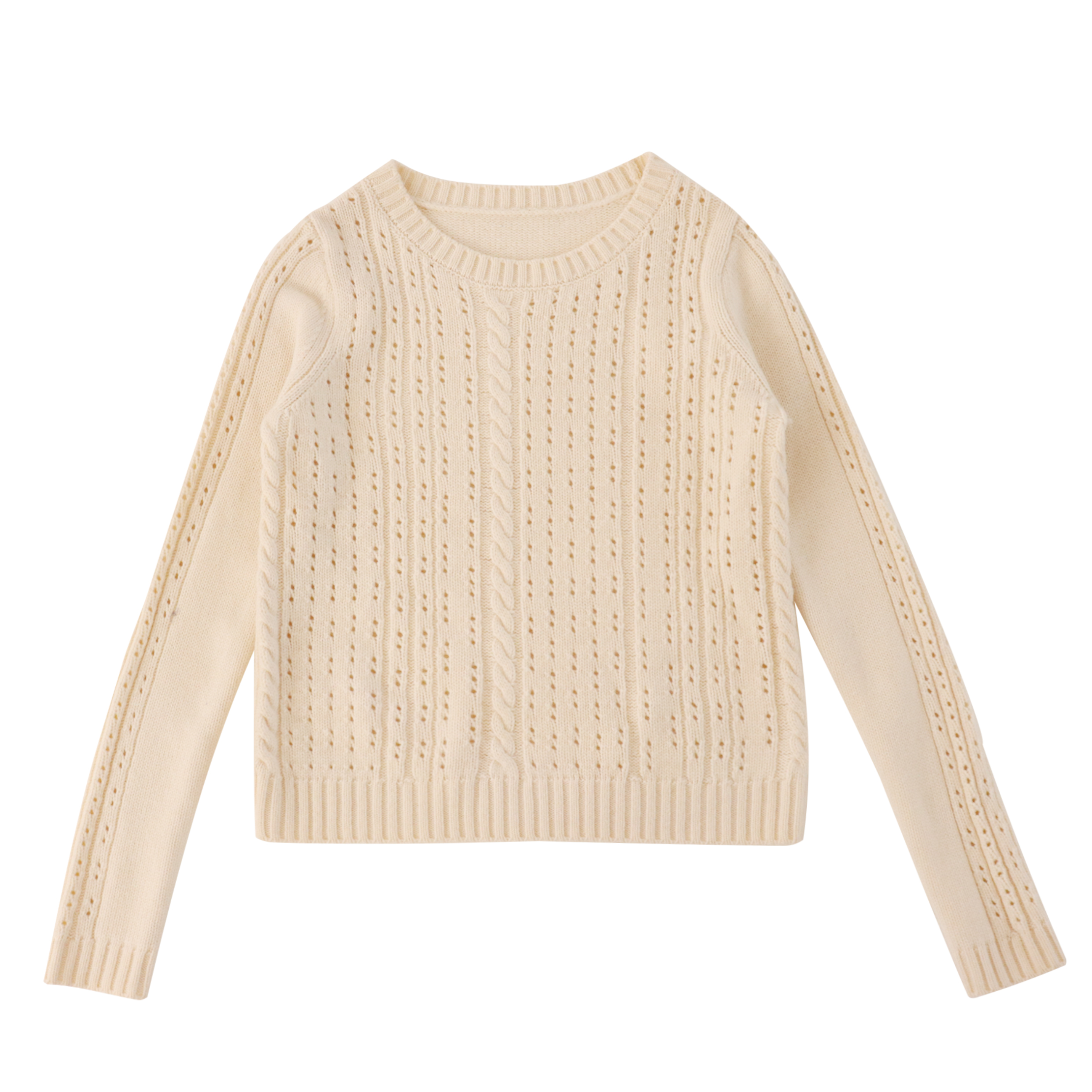 Automne hiver OEM usine personnalisée à manches longues en laine creuse femmes pull en tricot pull