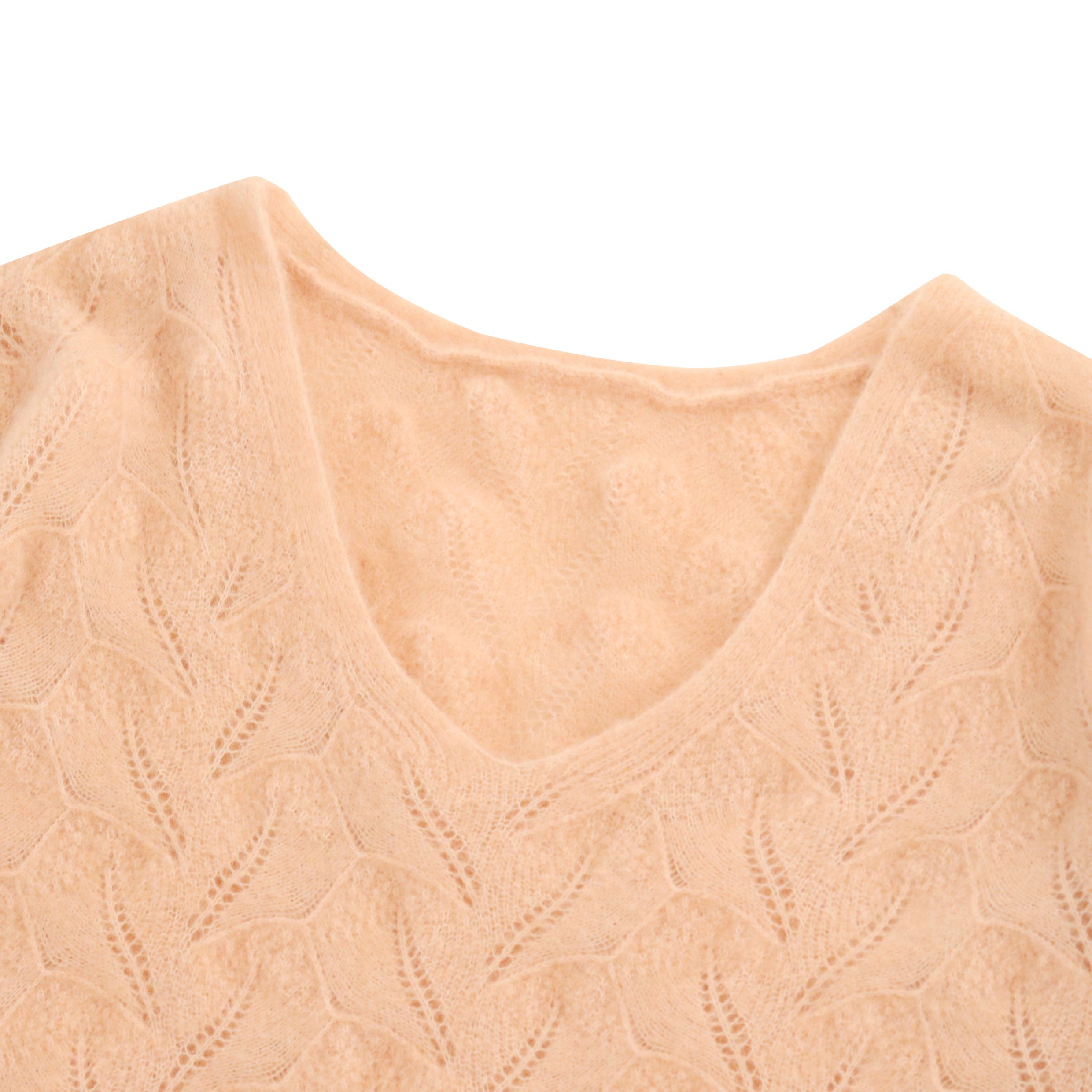 Automne hiver OEM usine personnalisé à manches longues col en V femmes pull pull en tricot