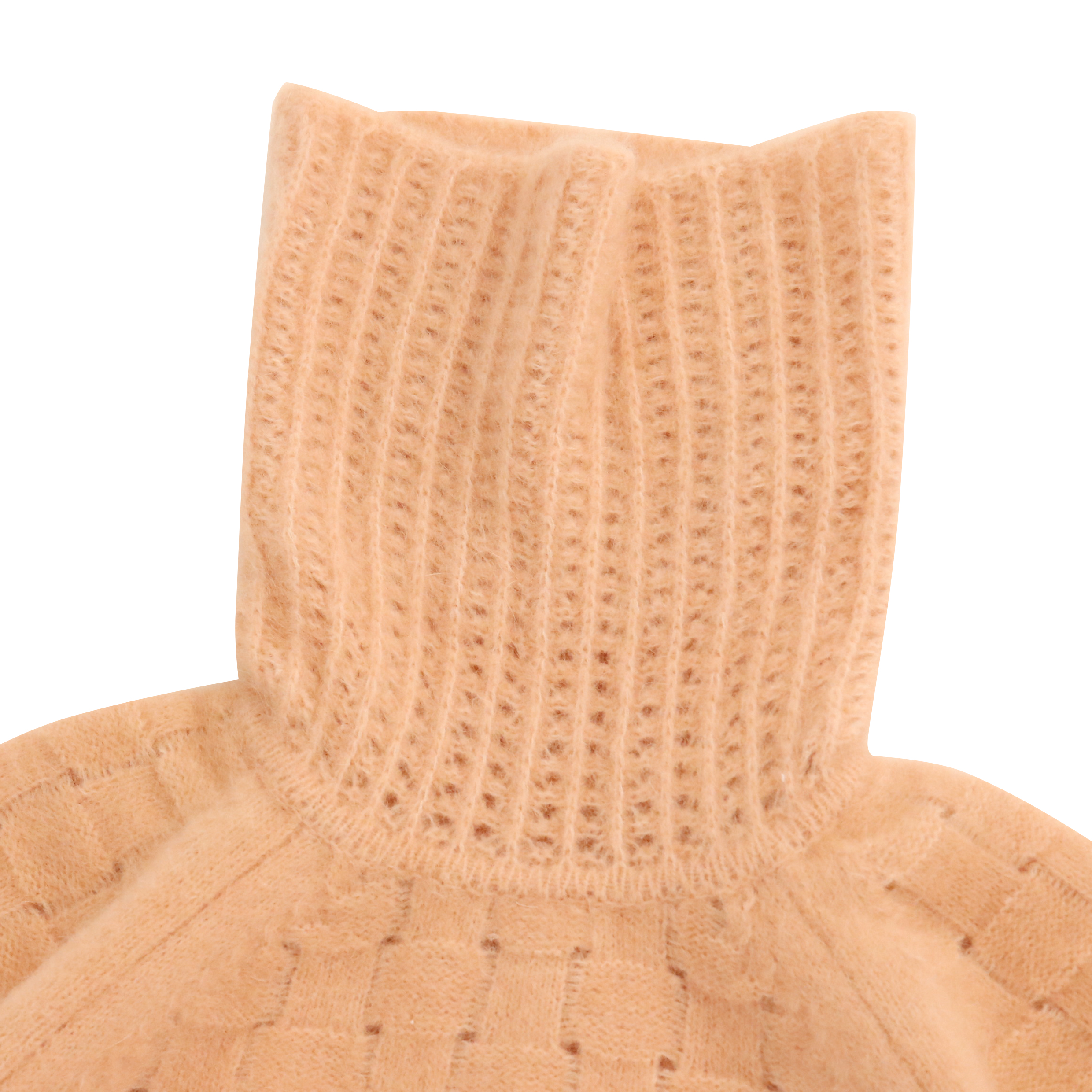 Automne Hiver OEM Usine Personnalisé À Manches Longues Col Roulé Doux Court Femmes Pull Pull En Tricot