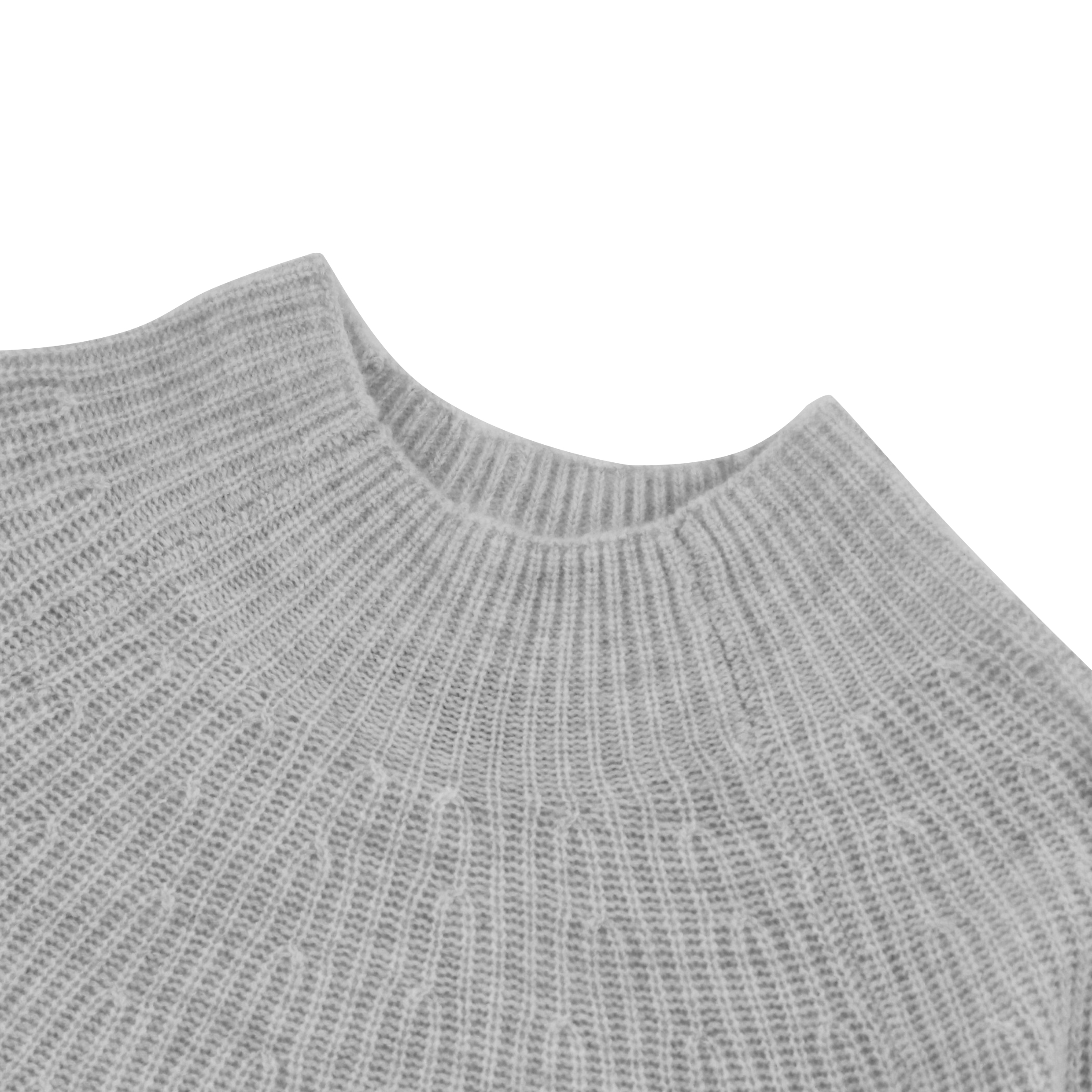 Automne hiver OEM usine personnalisé gris à manches longues femmes dames pull en cachemire pull en tricot