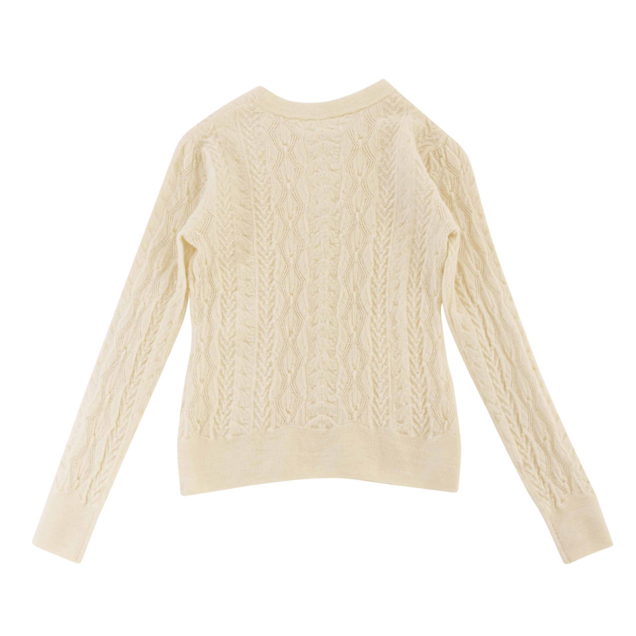 Automne Hiver OEM Factory Custom White Crewneck Pull en tricot à manches longues pour femmes