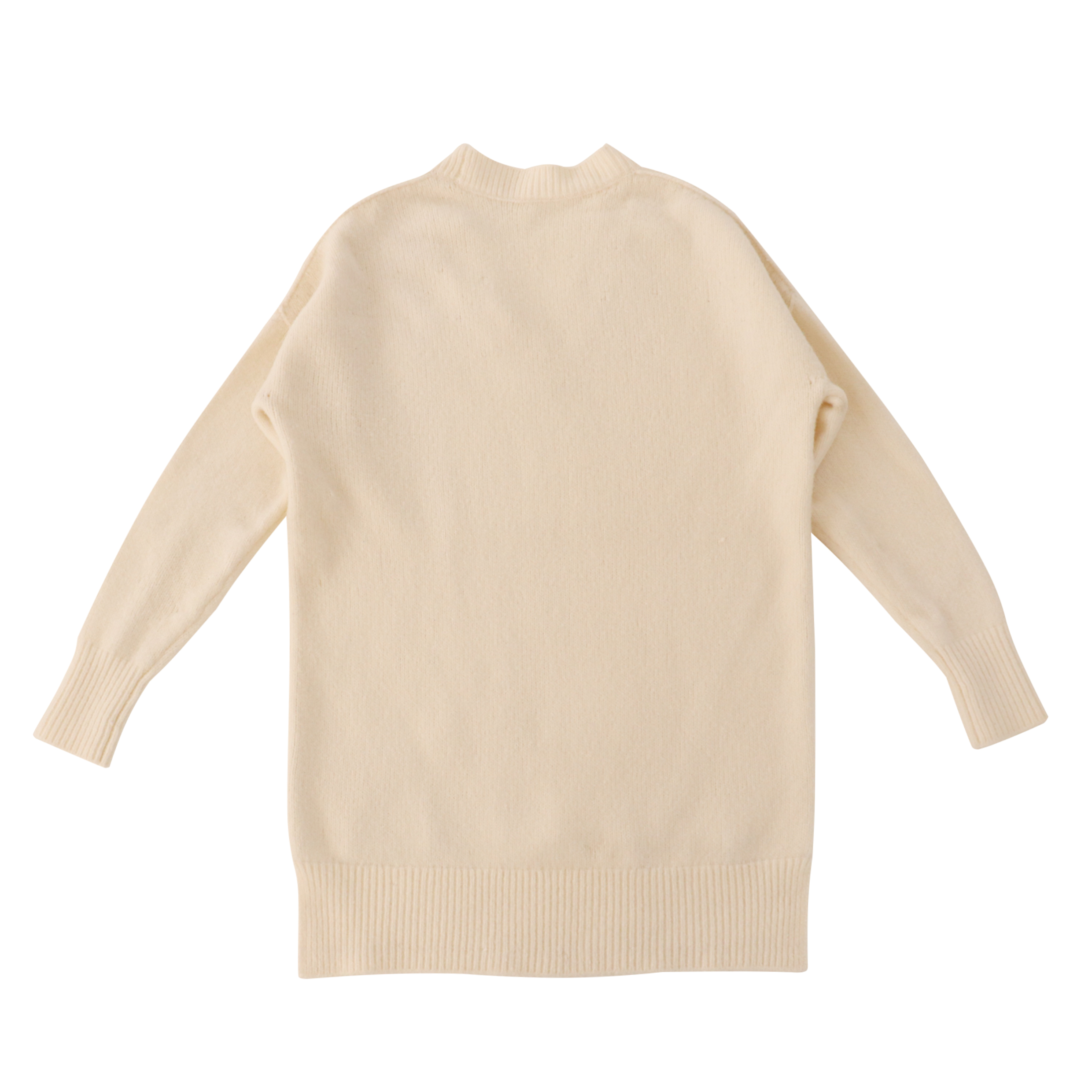 Automne hiver OEM usine personnalisé à manches longues Beige col en V femmes pull pull en tricot