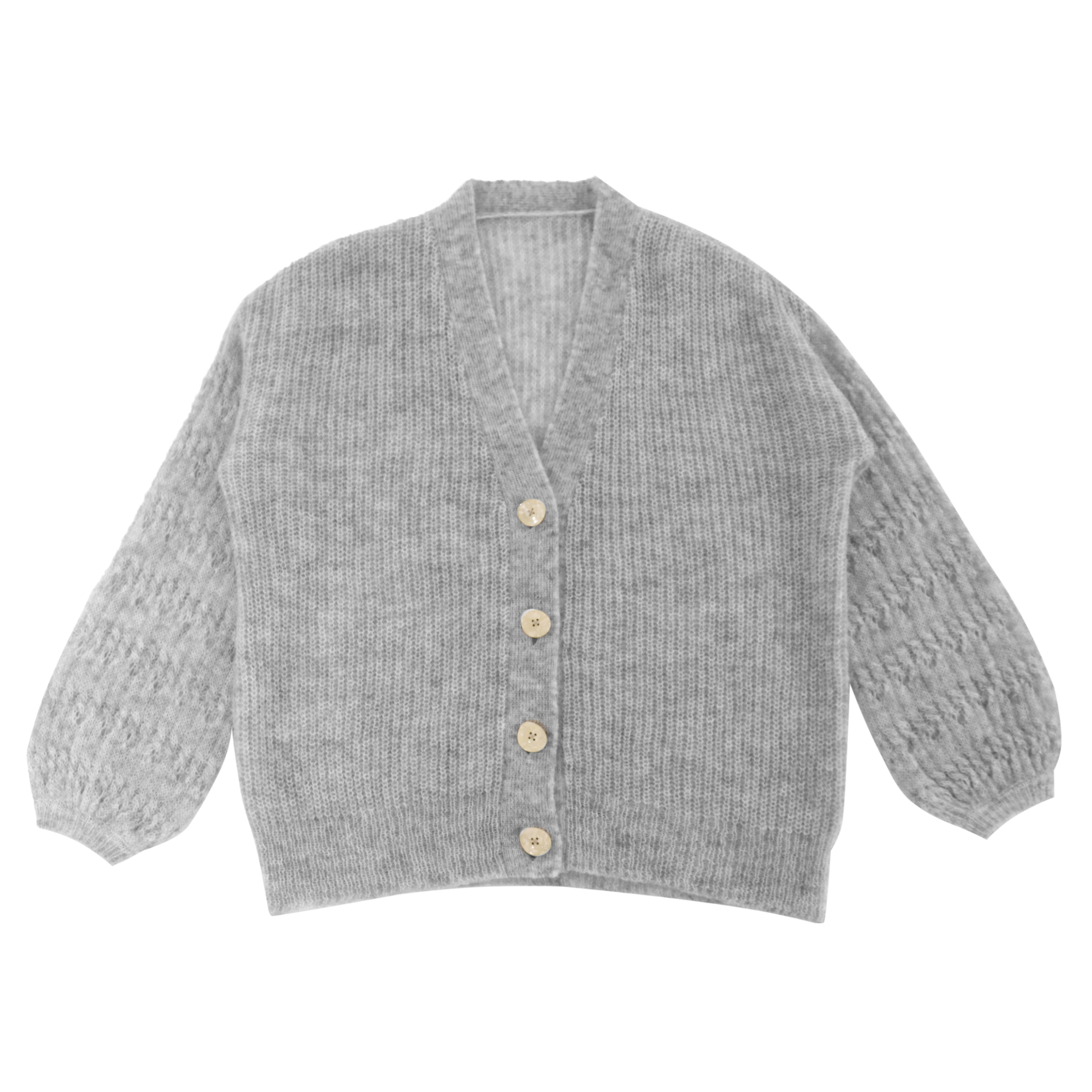 Haute qualité personnalisé hiver couleur unie à manches longues laine femmes poupée col tricot pull Cardigan
