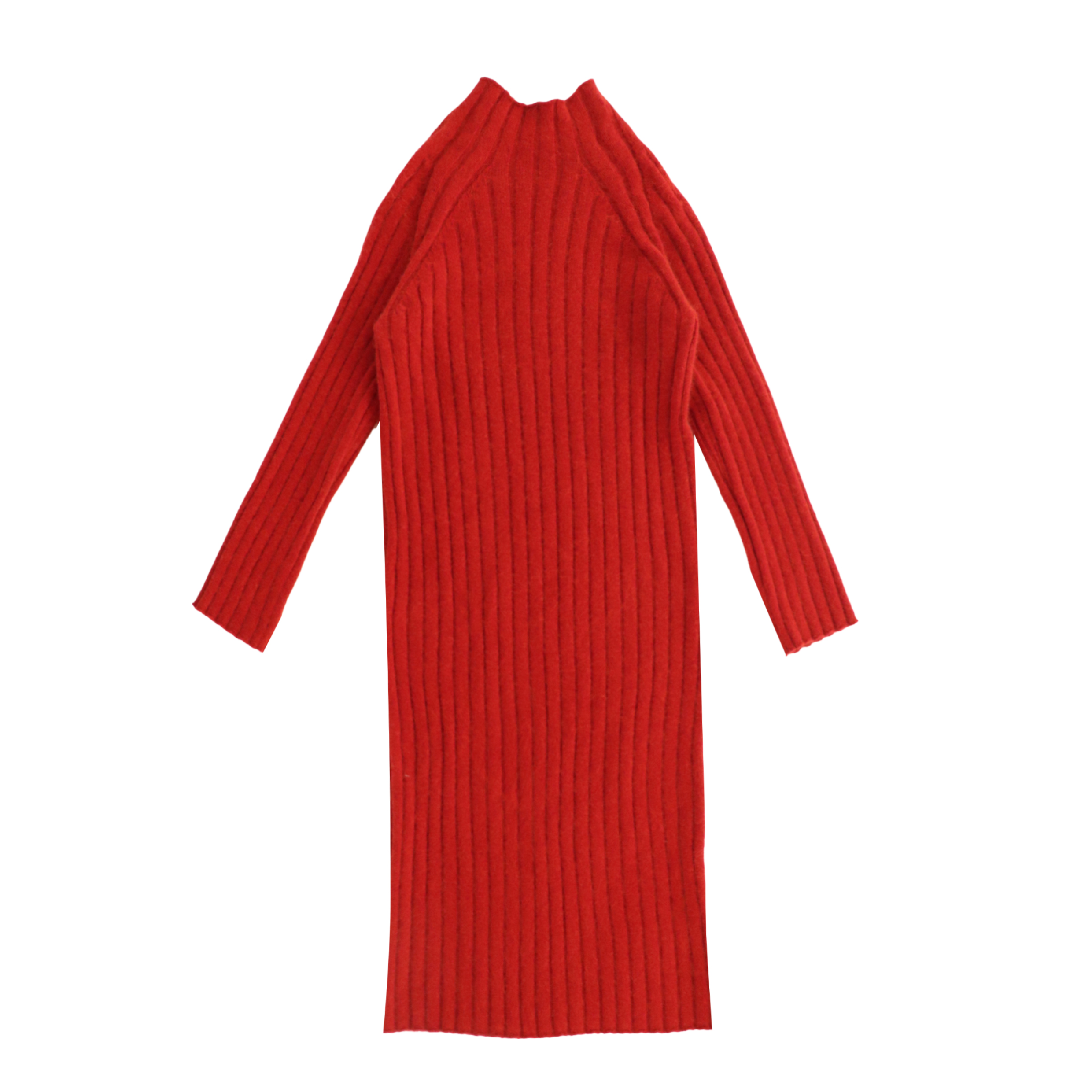L'usine d'OEM d'hiver à manches longues rouge robe pull en tricot femmes lâches personnalisées